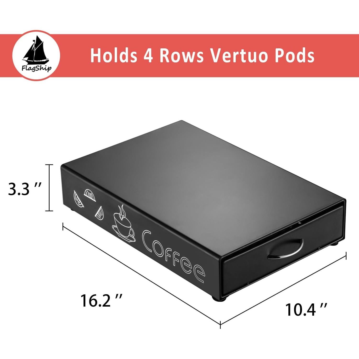 Soporte para Cápsulas de Café Nespresso Vertuo Metal Negro