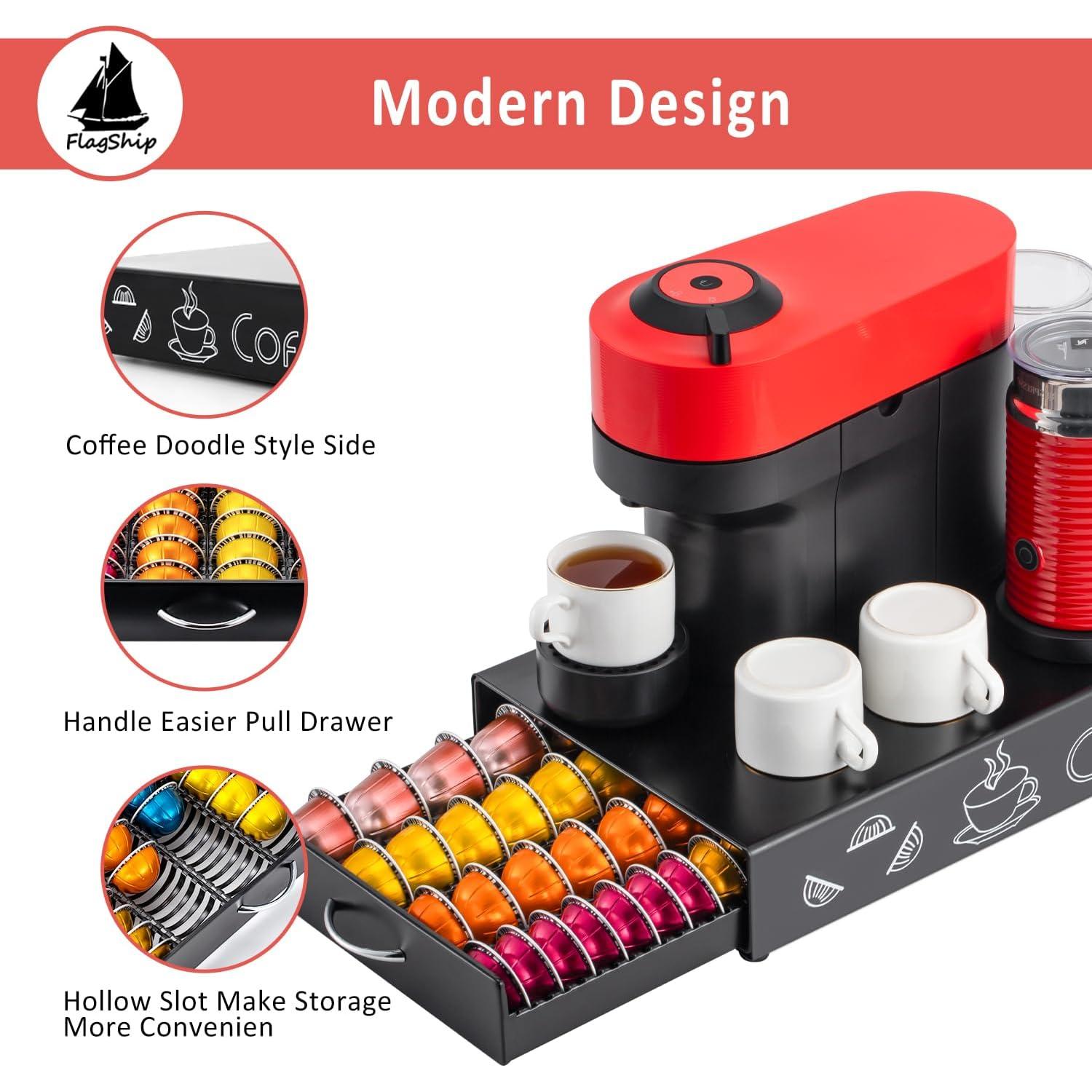 Soporte para Cápsulas de Café Nespresso Vertuo Metal Negro