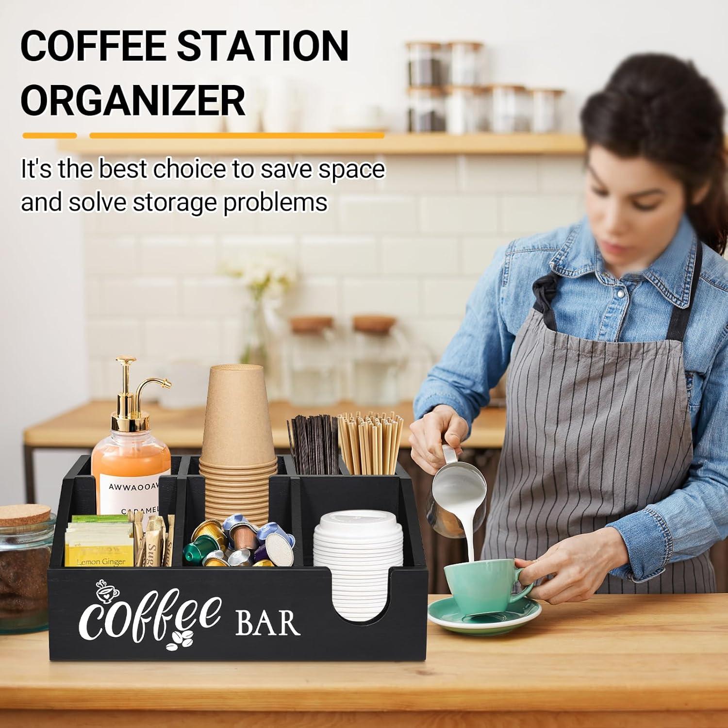 Organizador de Bar de Café Uipame - Soporte de Cápsulas y Tazas