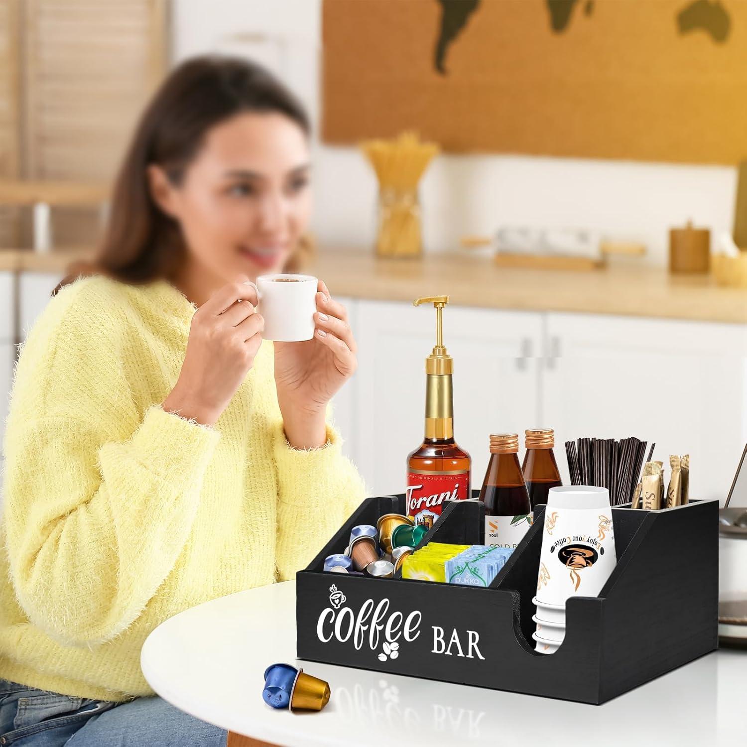 Organizador de Bar de Café Uipame - Soporte de Cápsulas y Tazas