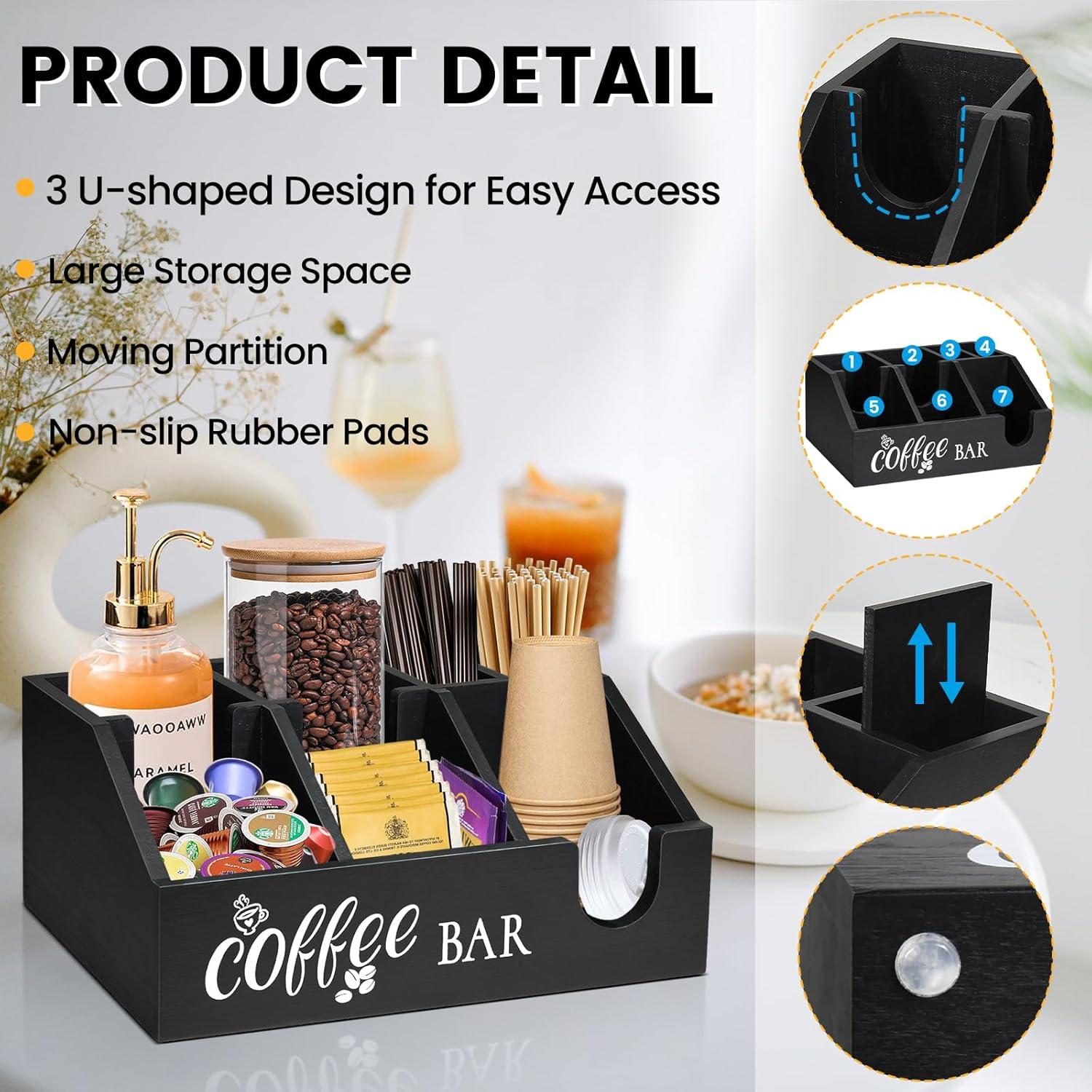 Organizador de Bar de Café Uipame - Soporte de Cápsulas y Tazas