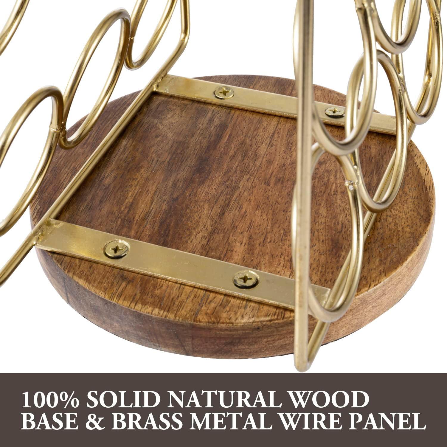 Soporte para cápsulas de café MyGift de metal y madera 30 unidades