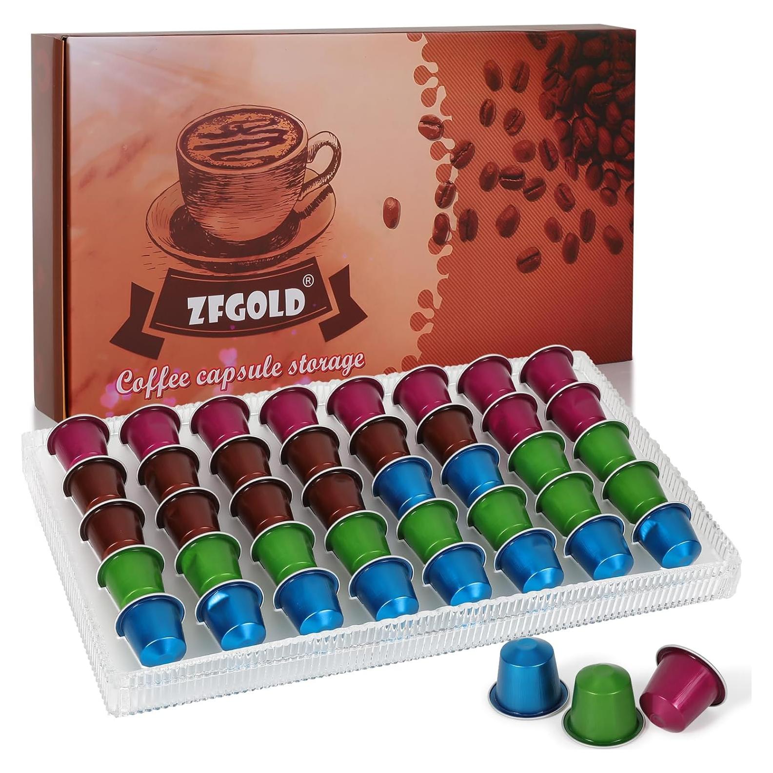 Soporte para Cápsulas de Café Nespresso ZFGOLD Acrílico 40 Unidades