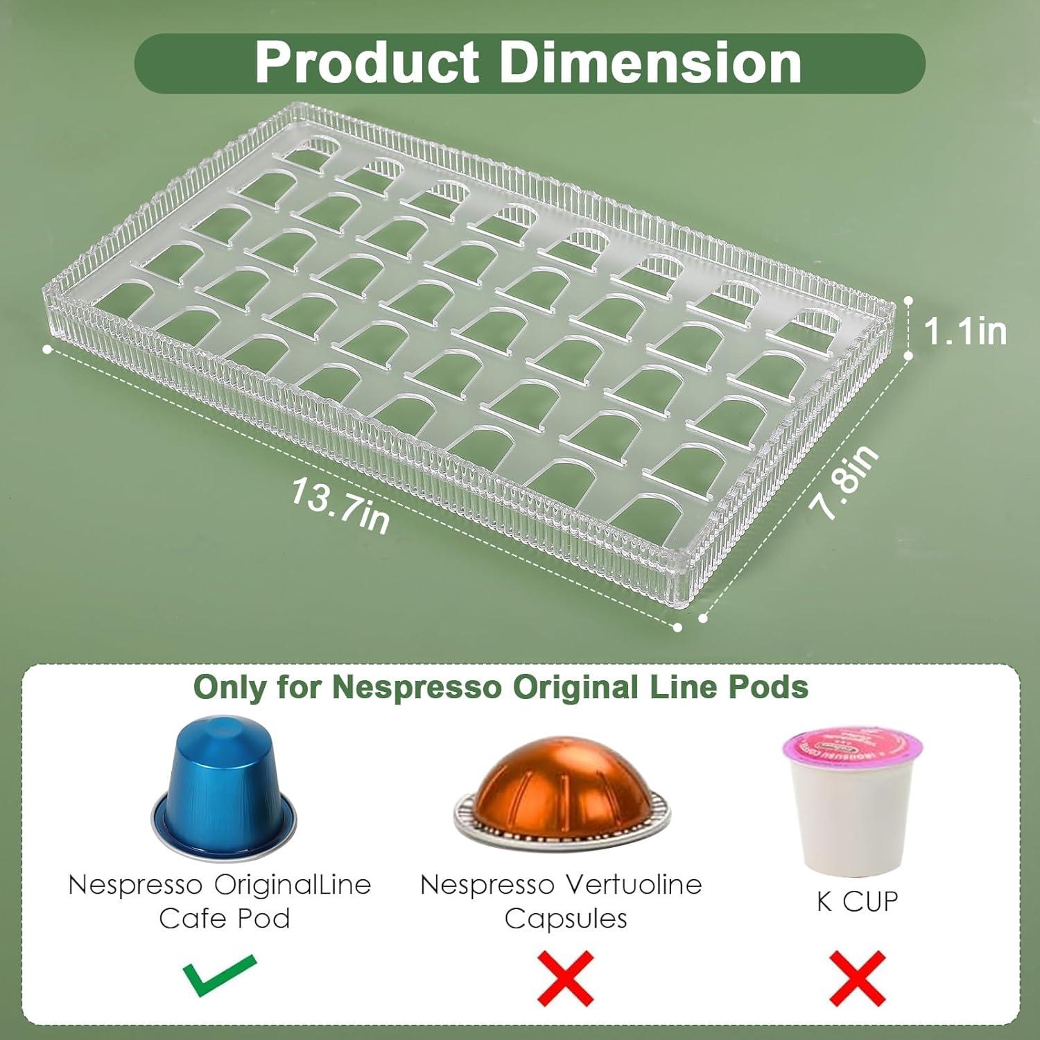 Soporte para Cápsulas de Café Nespresso ZFGOLD Acrílico 40 Unidades