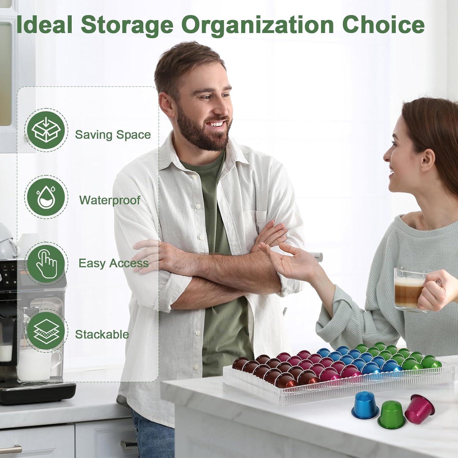 Soporte para Cápsulas de Café Nespresso ZFGOLD Acrílico 40 Unidades