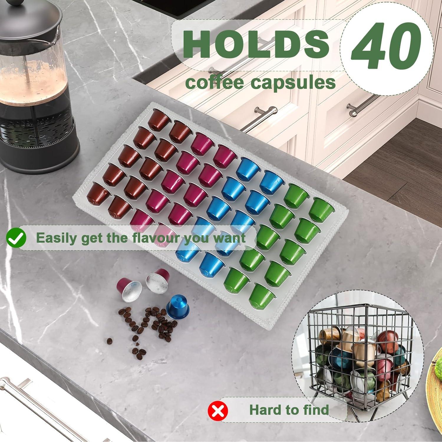 Soporte para Cápsulas de Café Nespresso ZFGOLD Acrílico 40 Unidades