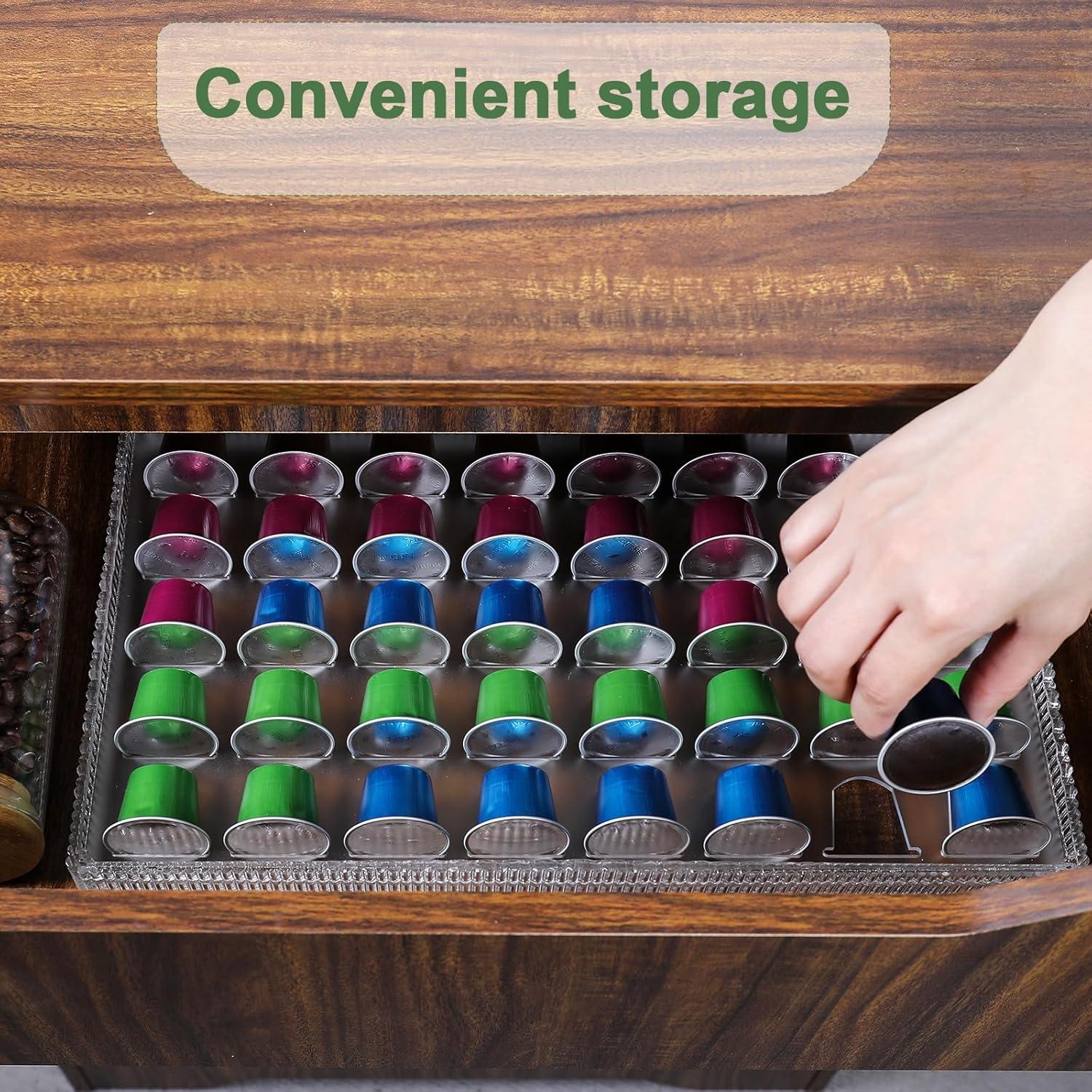 Soporte para Cápsulas de Café Nespresso ZFGOLD Acrílico 40 Unidades