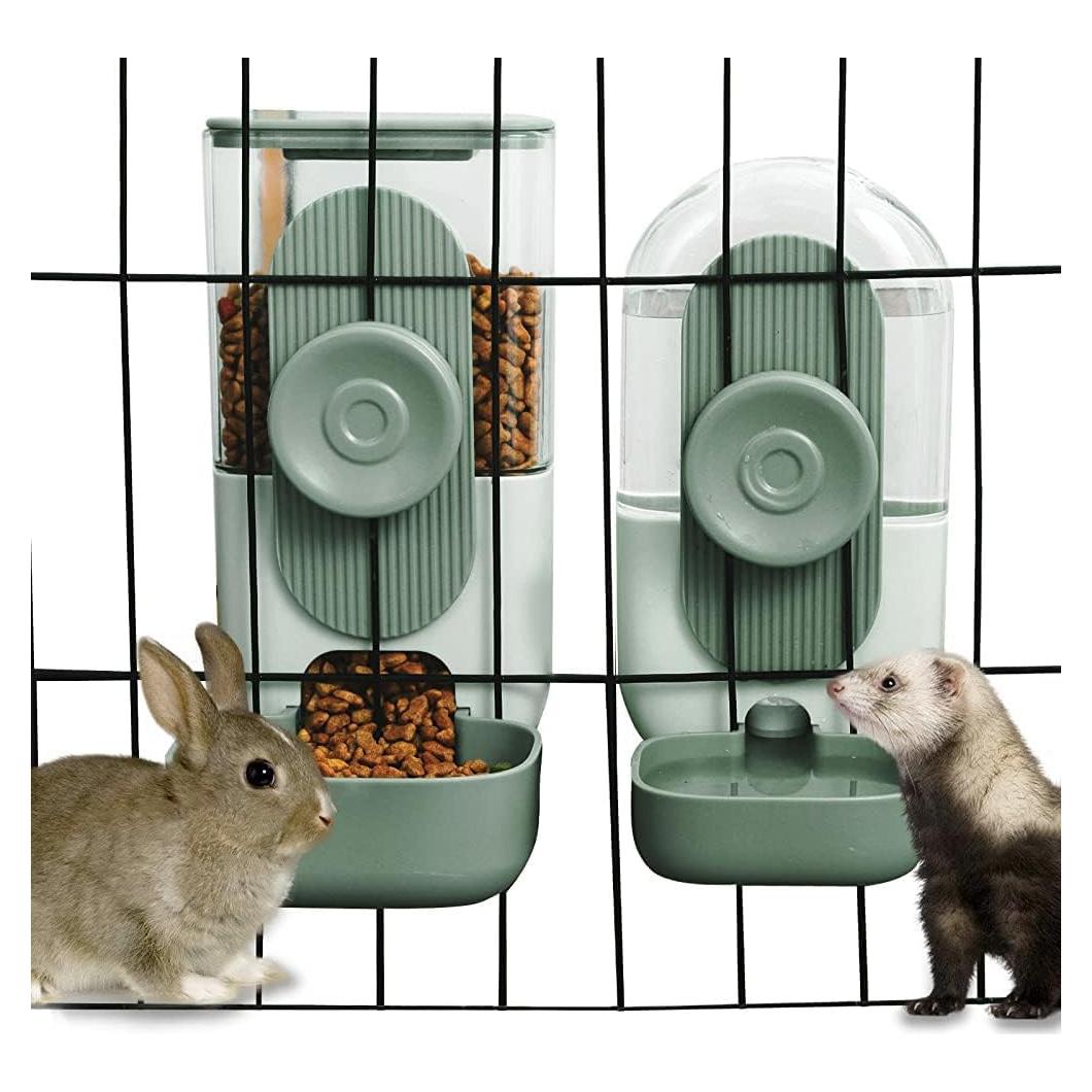Dispensador Automático de Comida y Agua Borunhe 1L para Conejos
