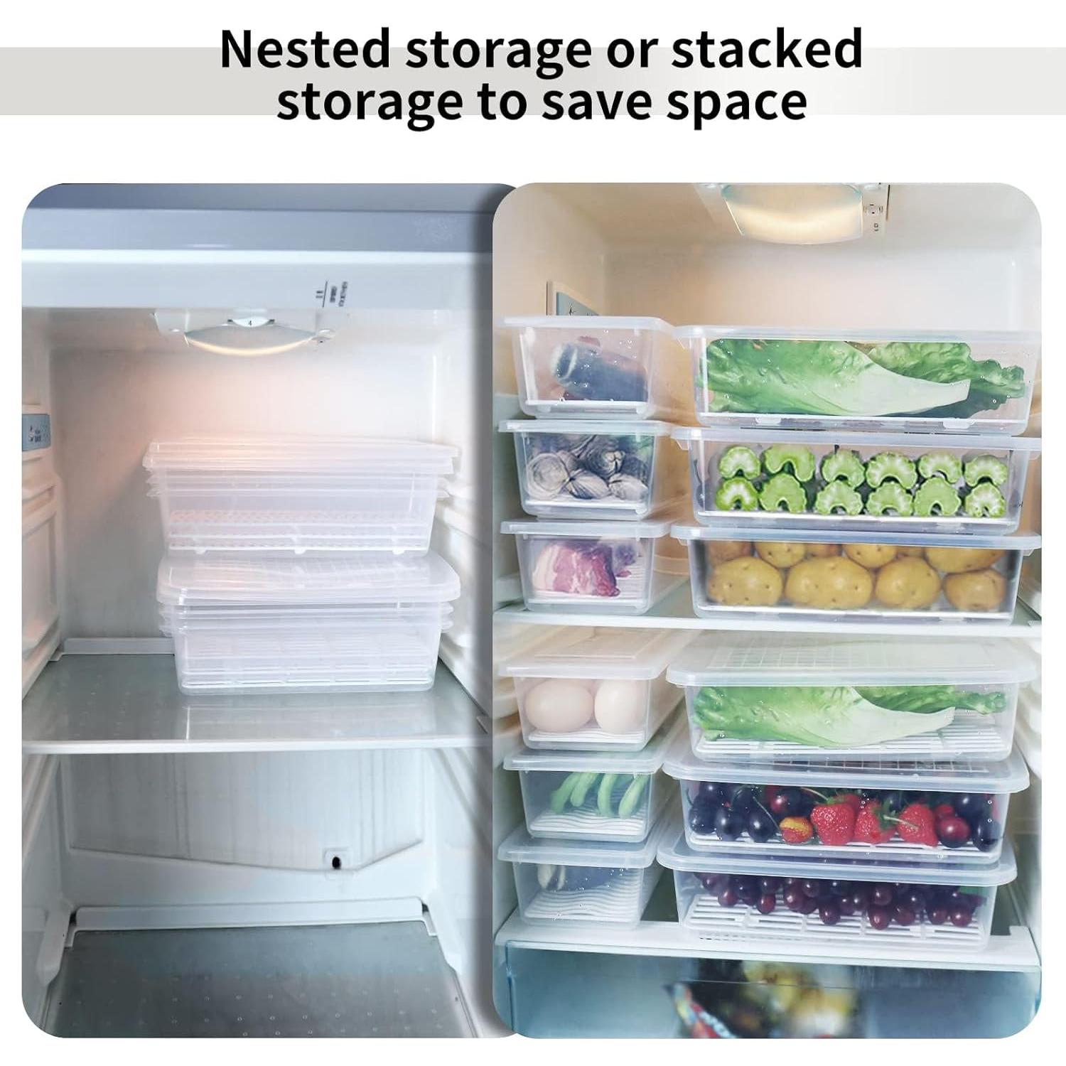 Contenedor de Almacenamiento de Alimentos 77L - 3 Unidades con Drenaje