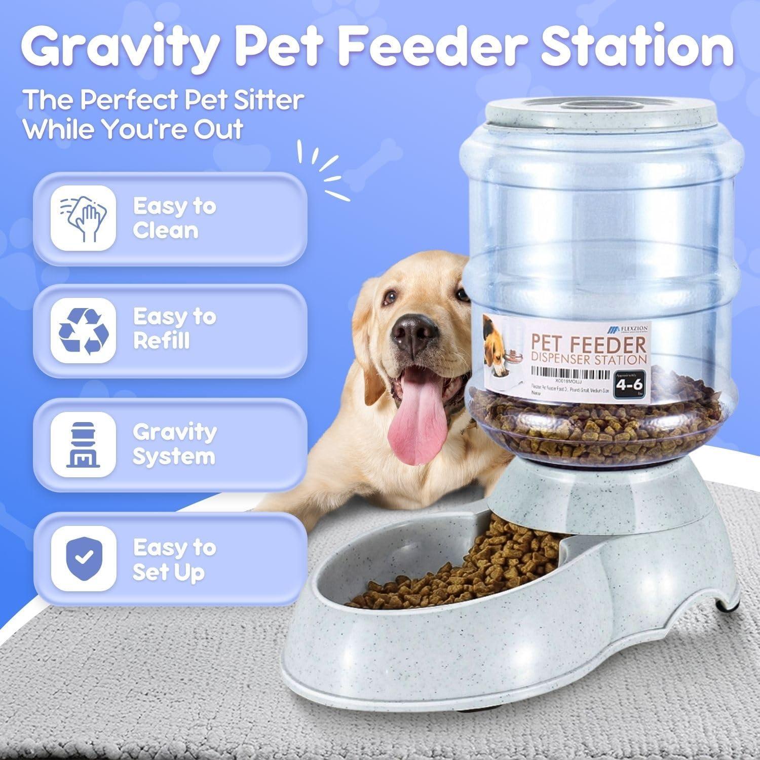 Dispensador de Comida Automático Flexzion 1.81-2.72 kg para Mascotas