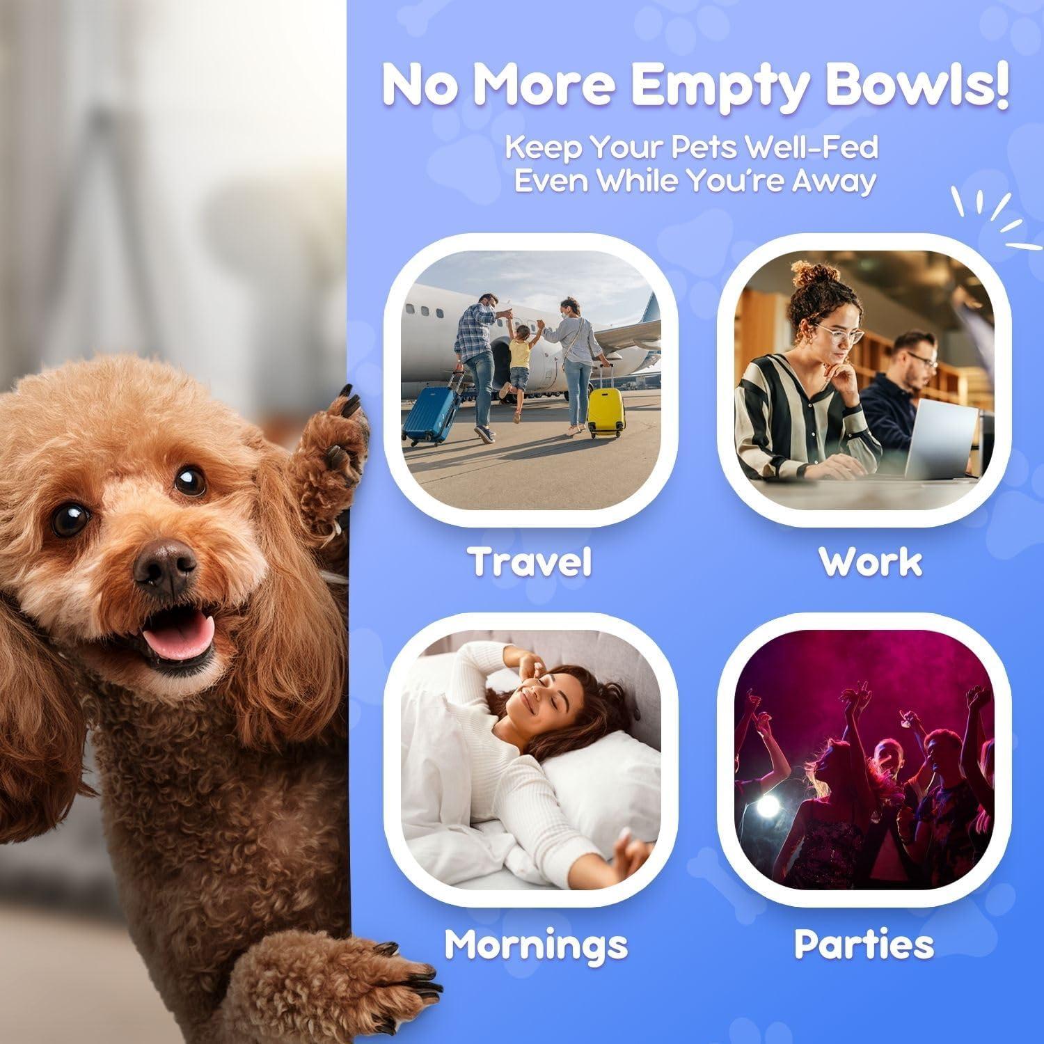 Dispensador de Comida Automático Flexzion 1.81-2.72 kg para Mascotas