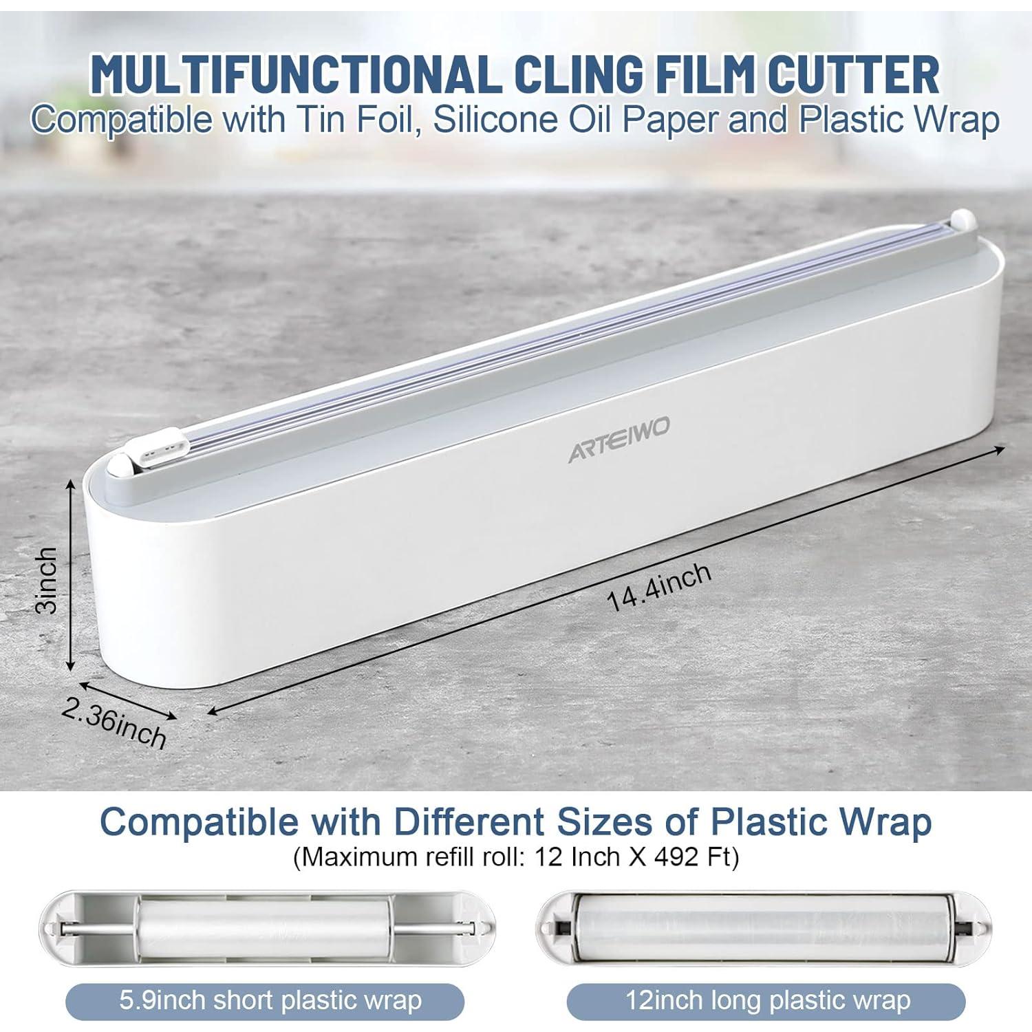 Dispensador de Envoltura Plástica ArteiWo Magnético con Cortador 30.48 cm