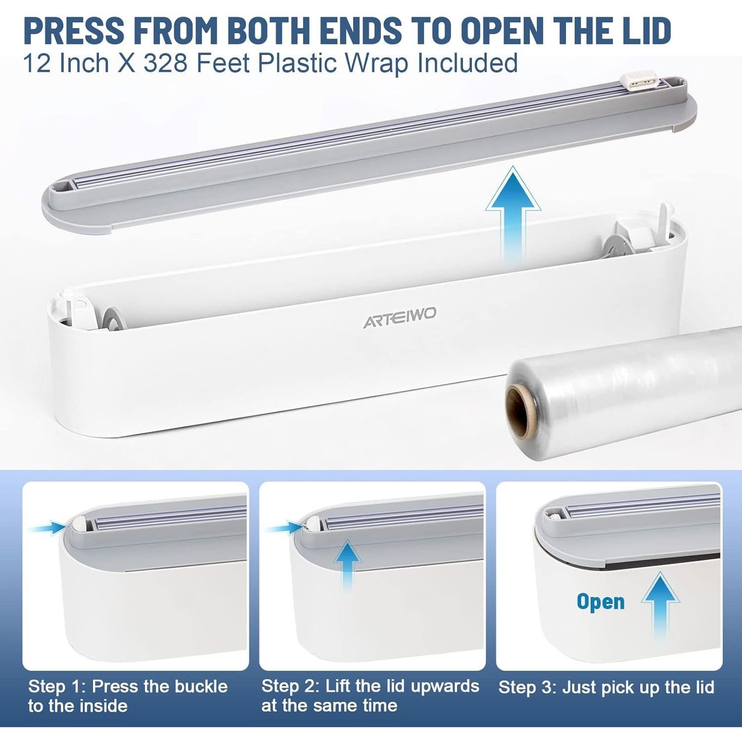 Dispensador de Envoltura Plástica ArteiWo Magnético con Cortador 30.48 cm