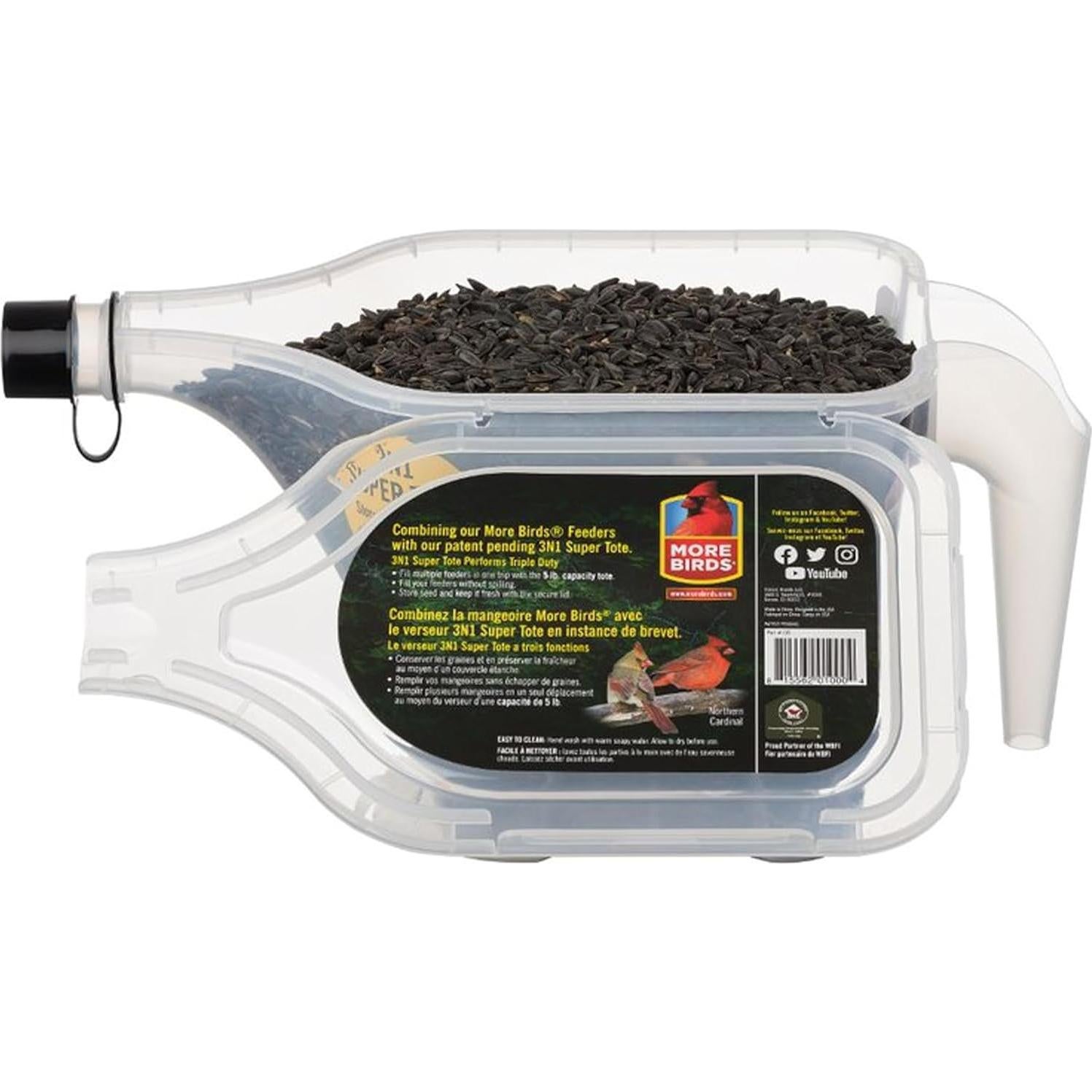 More Birds Tote Super 3N1 para Semillas de Aves 2.27 kg