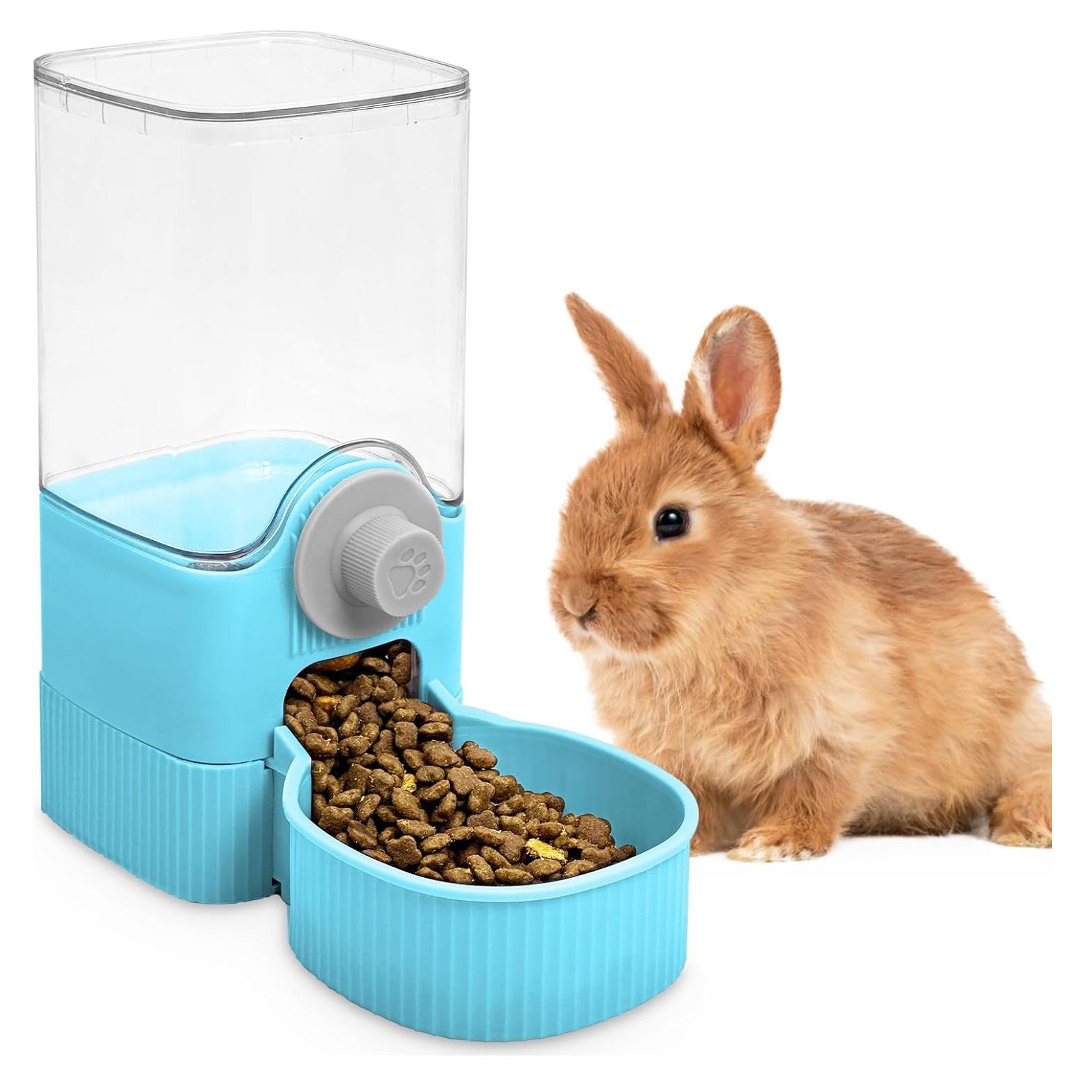 Dispensador de Comida para Conejos Fhiny 1200ml Colgante Automático