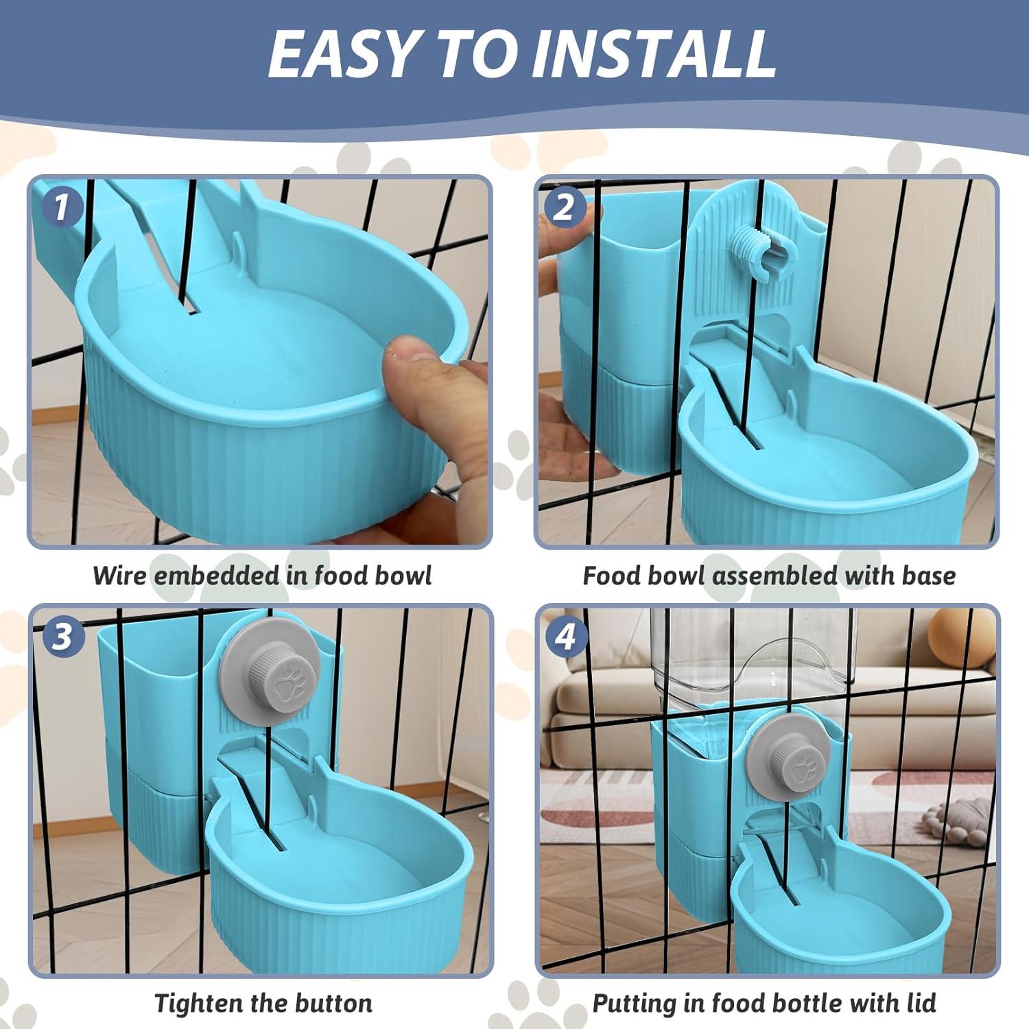 Dispensador de Comida para Conejos Fhiny 1200ml Colgante Automático