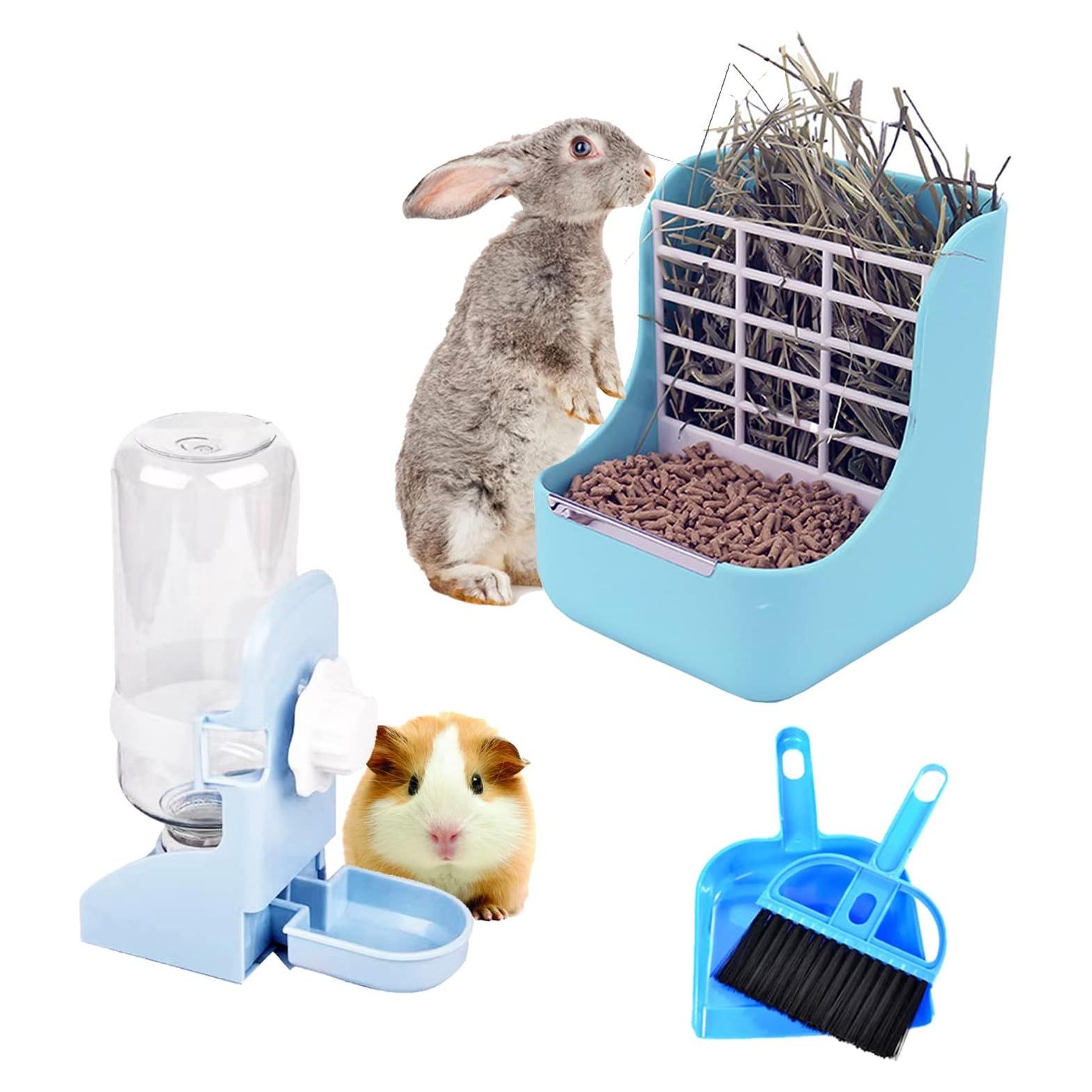 Comedero y Botella de Agua HERCOCCI Grande Azul 500ml para Mascotas