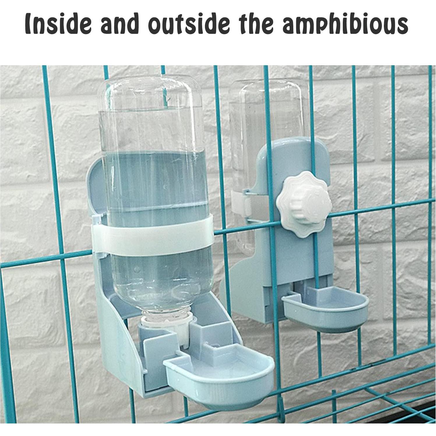 Comedero y Botella de Agua HERCOCCI Grande Azul 500ml para Mascotas