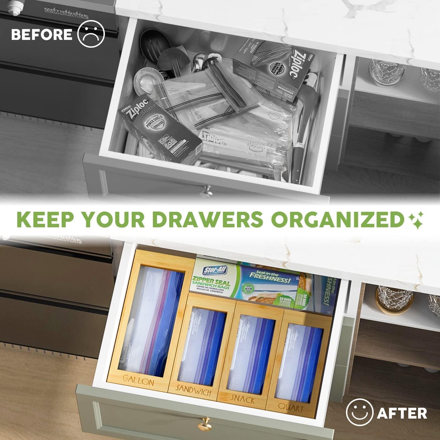 Organizador de Bolsas de Almacenamiento DALSHABET Beige 4 Compartimentos