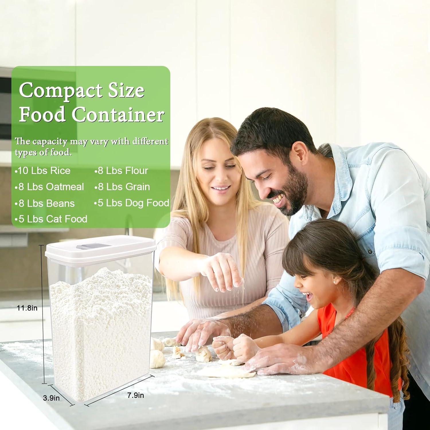 Paquete de 2 Contenedores de Almacenamiento Hermético 10 Lbs