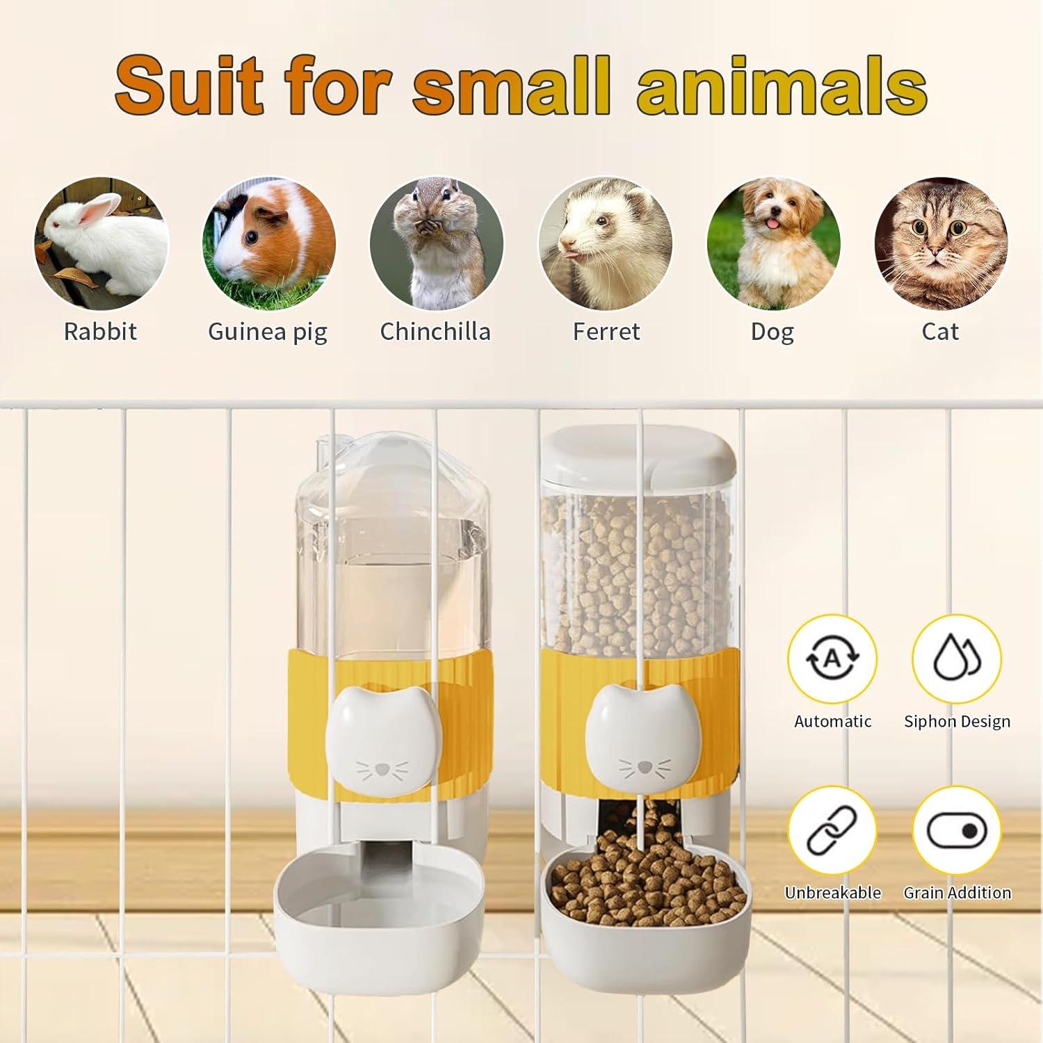Comedero Automático y Dispensador de Agua SUPERPAWS para Conejos