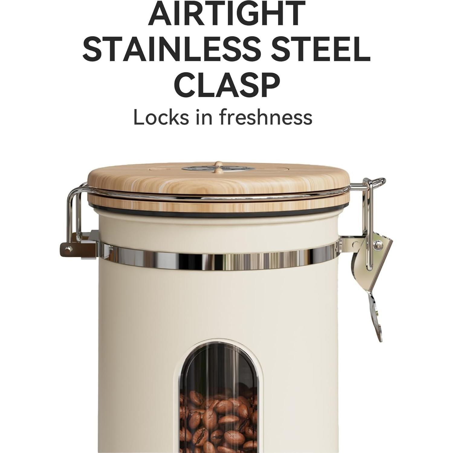 Contenedor de Café Veken 622 g Acero Inoxidable Hermético