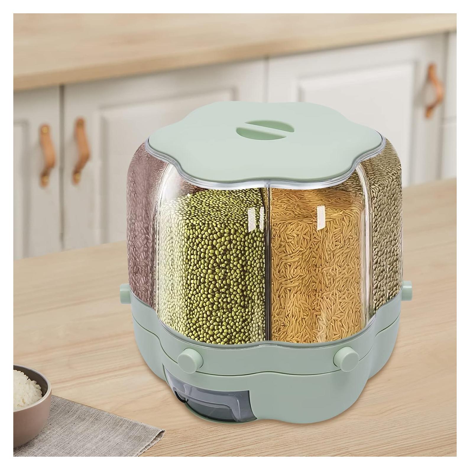 Contenedor de Almacenamiento de Granos OKayea 6 Compartimentos