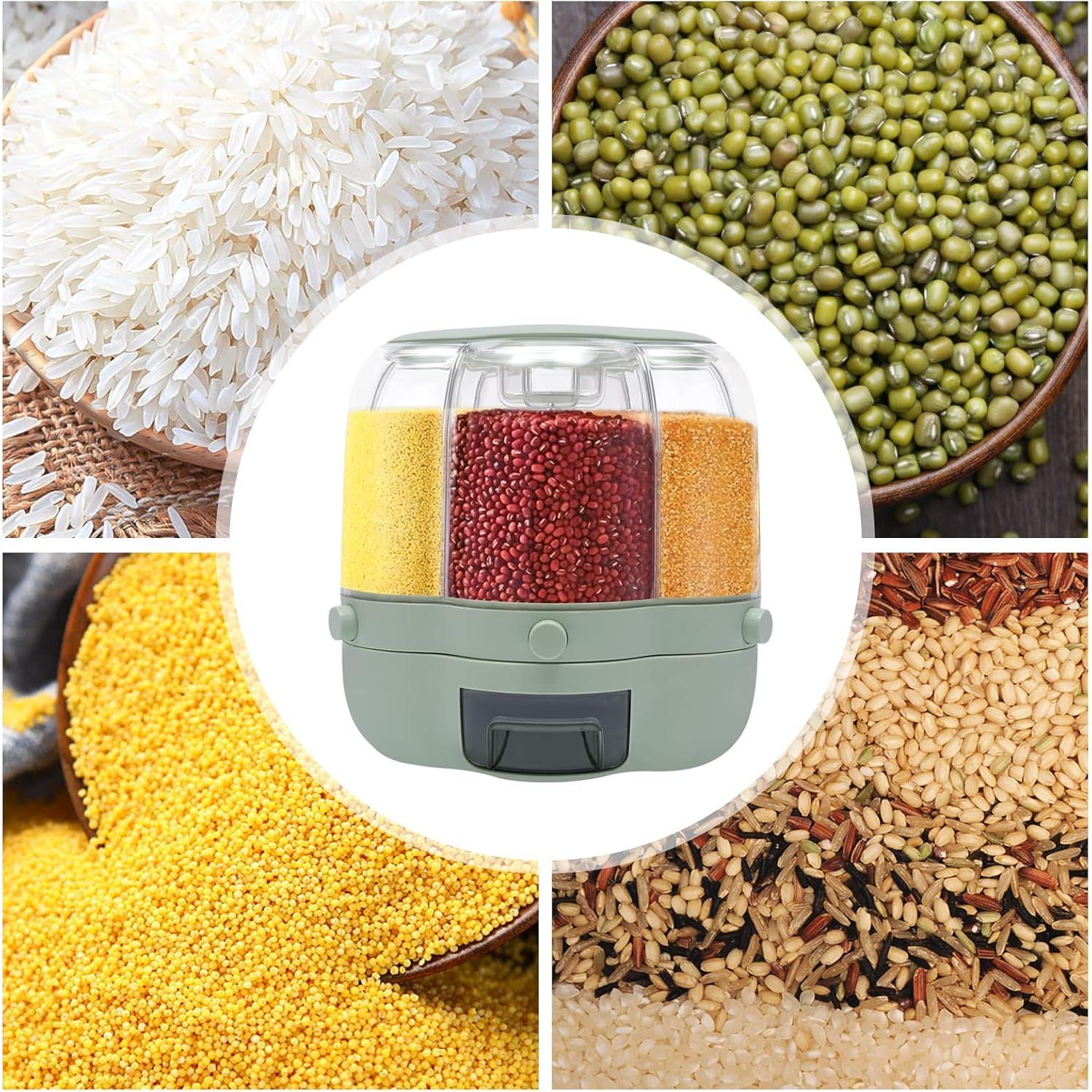 Contenedor de Almacenamiento de Granos OKayea 6 Compartimentos