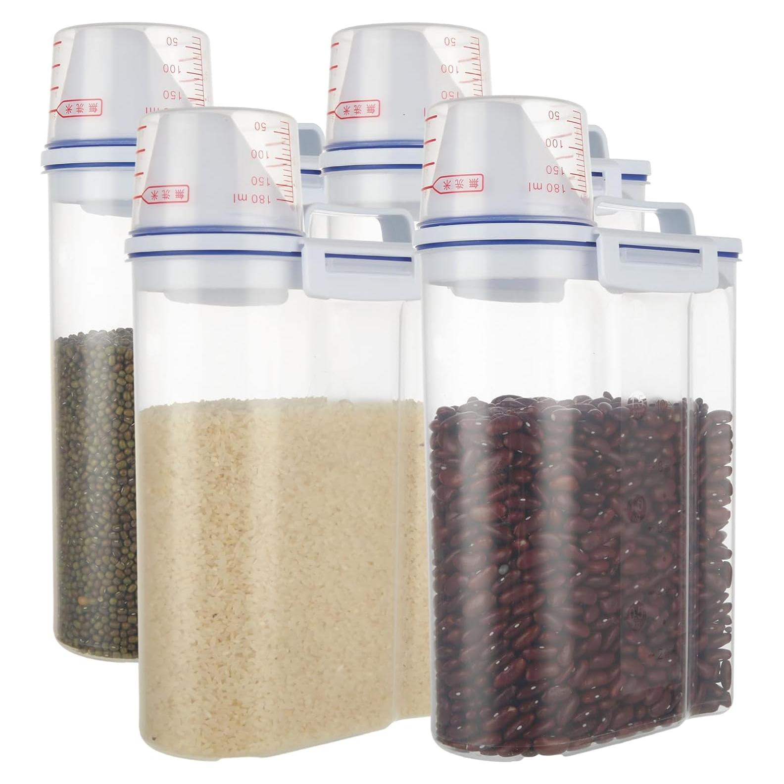 Paquete de 4 Contenedores Herméticos AKOLAFE 2.5L para Alimentos