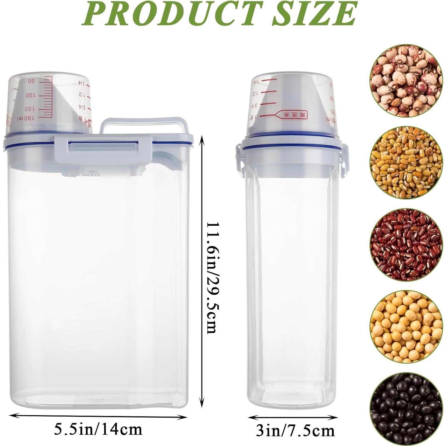 Paquete de 4 Contenedores Herméticos AKOLAFE 2.5L para Alimentos