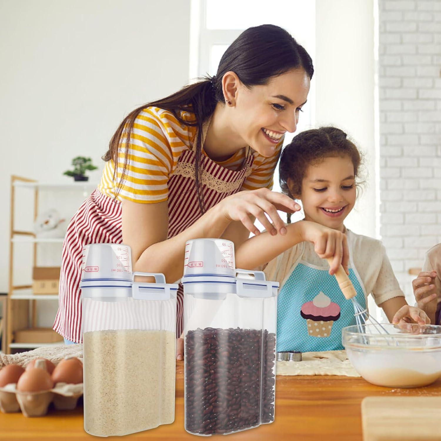 Paquete de 4 Contenedores Herméticos AKOLAFE 2.5L para Alimentos