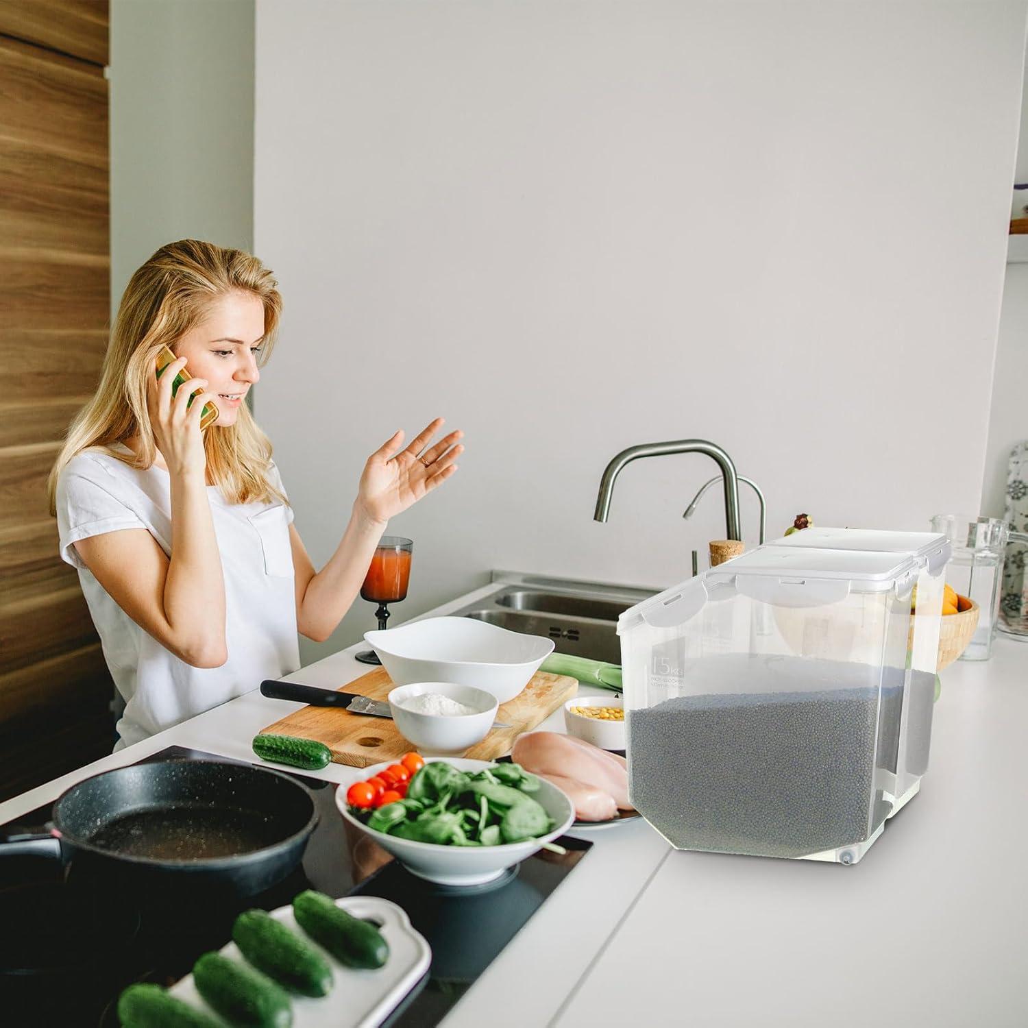 Contenedor de Almacenamiento de Alimentos Umigy 4 Piezas 15L