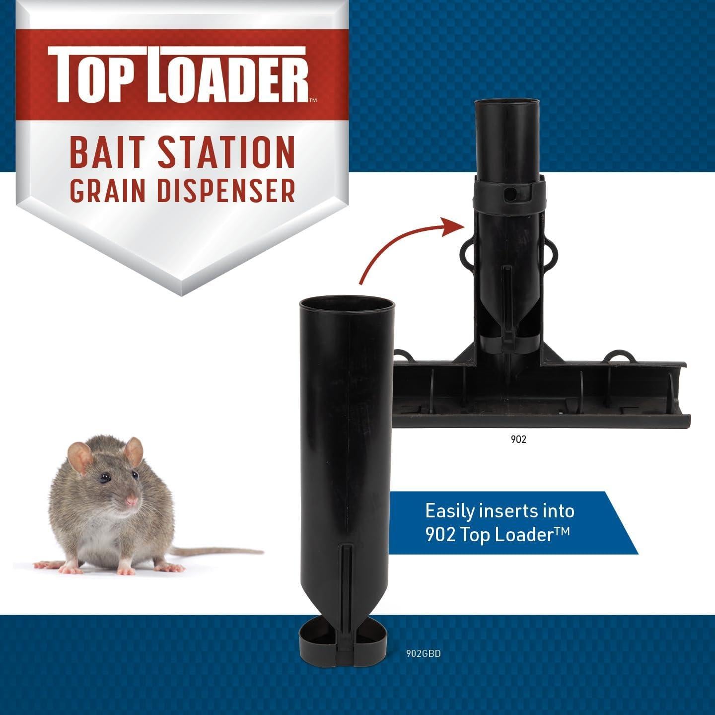 JT Eaton Top Loader™ Bait Station Optional Grain Bait Dispenser, Granular and Pellet Bait, Case of 6