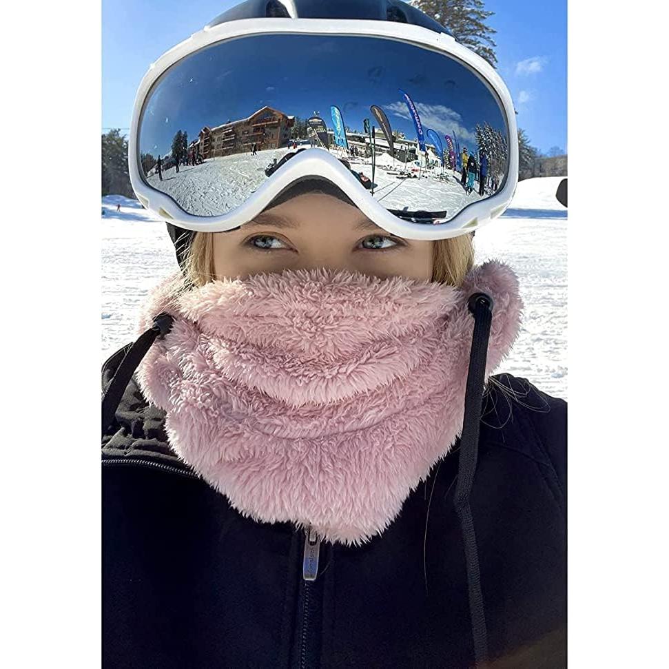 Balaclava Senllen de Fleece Talla Única Rosa para Frío