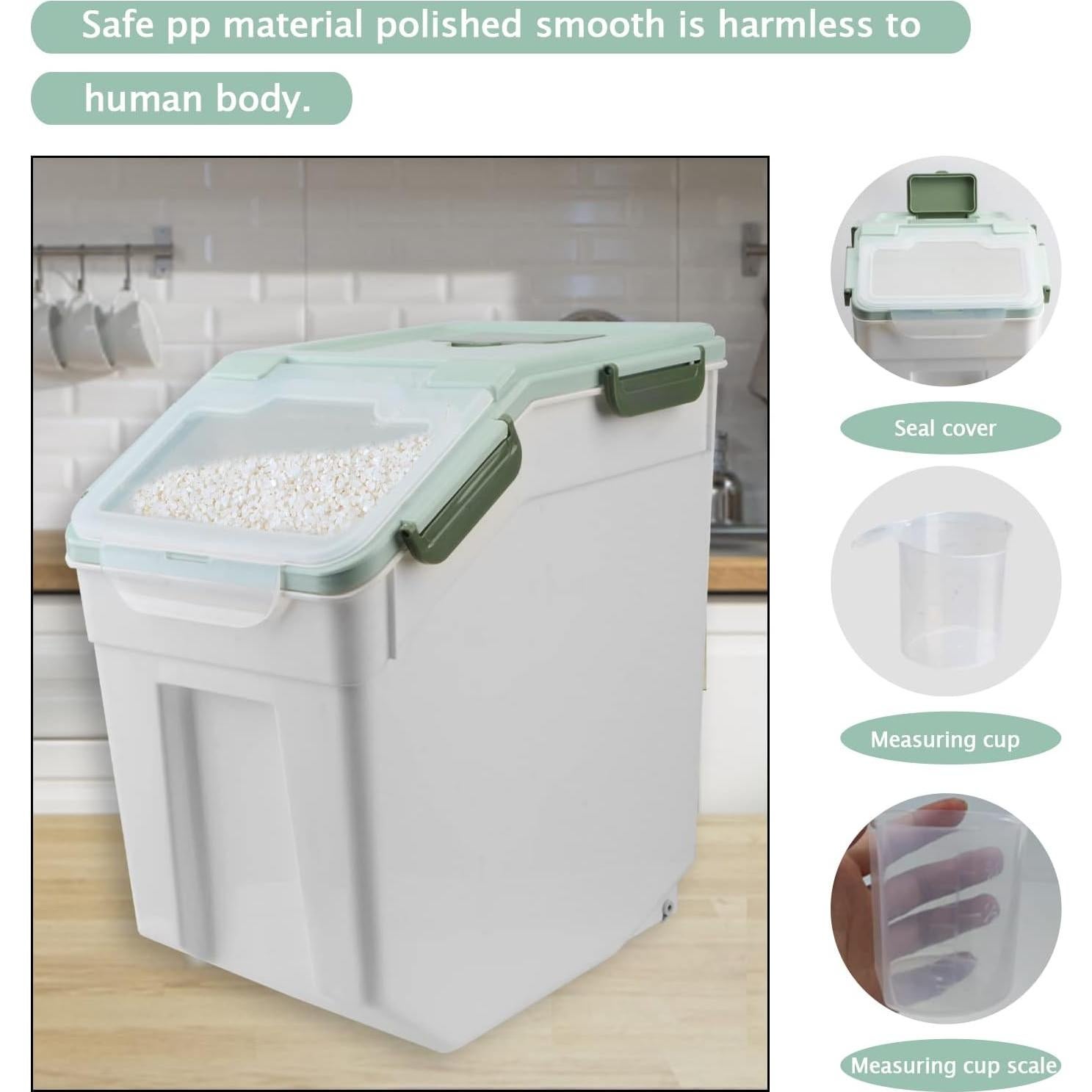 Contenedor de Almacenamiento Hermético Begino 25L Verde 2Pack