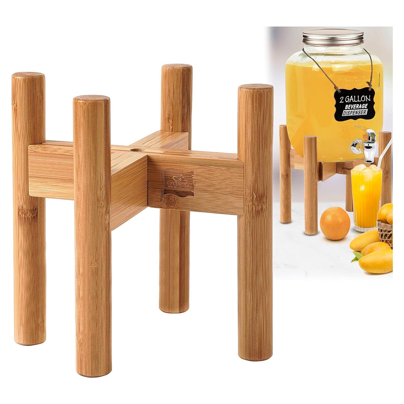 Soporte Ajustable para Dispensador de Bebidas ZPirates - Madera de Bambú
