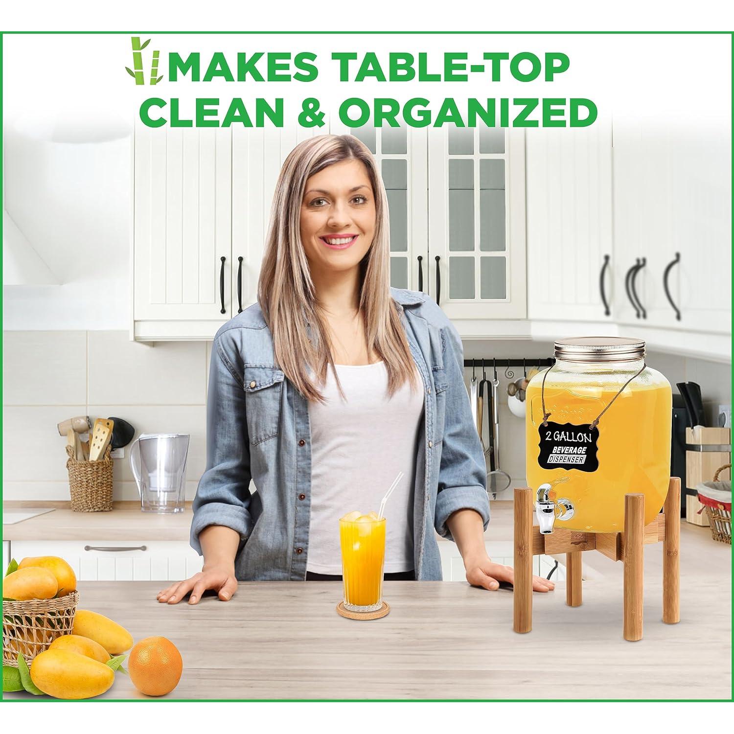 Soporte Ajustable para Dispensador de Bebidas ZPirates - Madera de Bambú