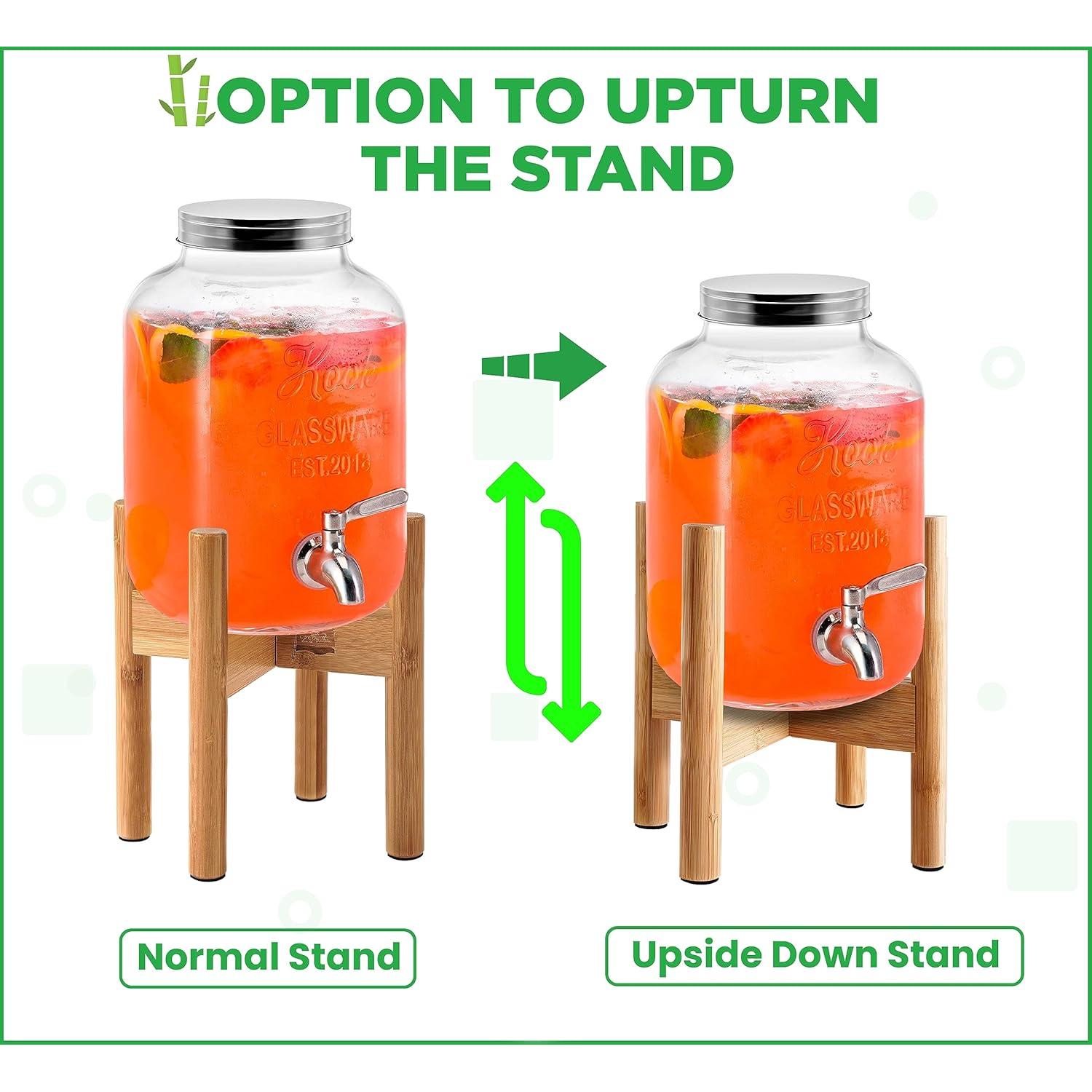 Soporte Ajustable para Dispensador de Bebidas ZPirates - Madera de Bambú