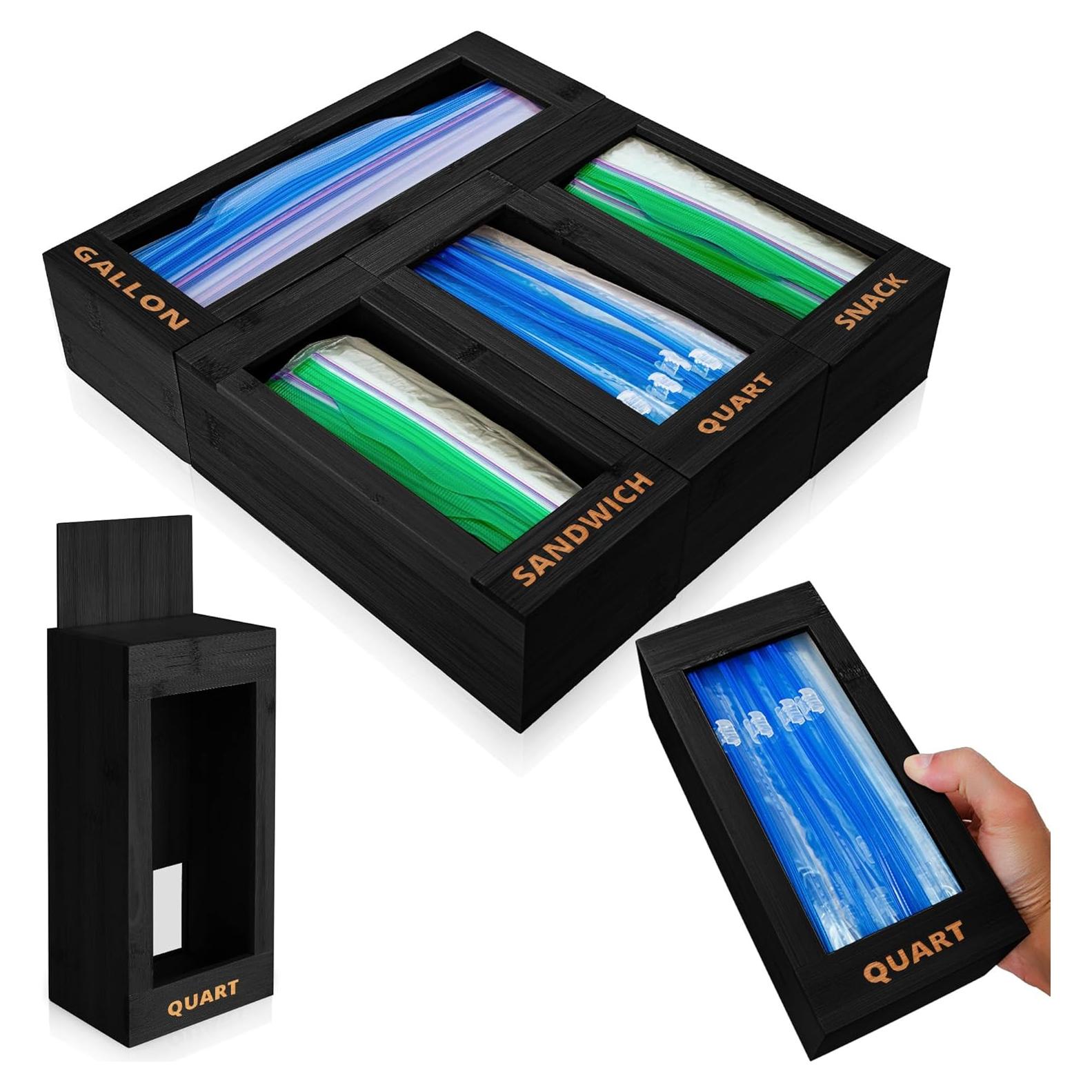 Organizador de Almacenamiento de Bolsas mHomeAid - Bambú Negro