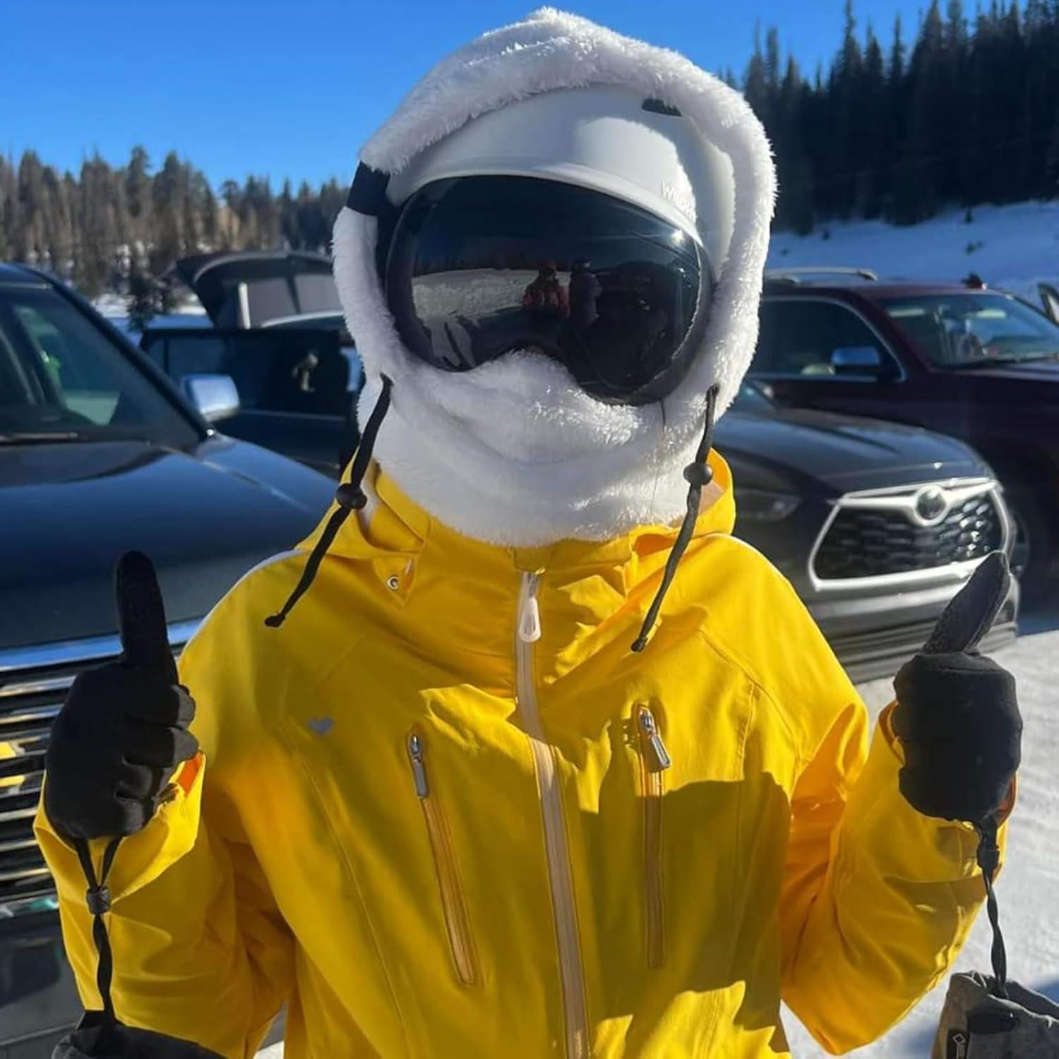 Balaclava Senllen de Fleece Talla Única Blanca para Esquí