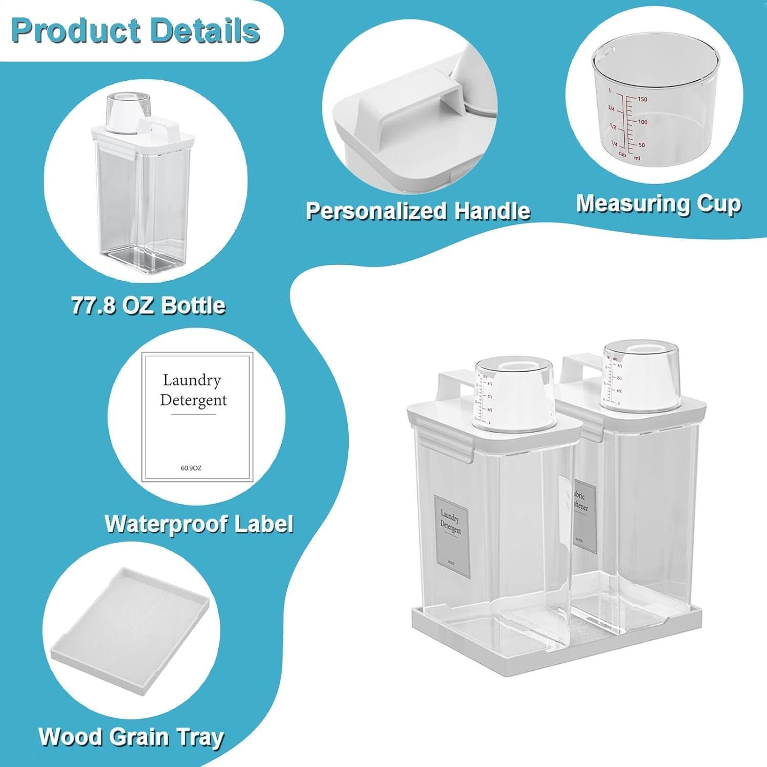 Dispensador de detergente Hordely 2.2L con bandeja - 2 piezas