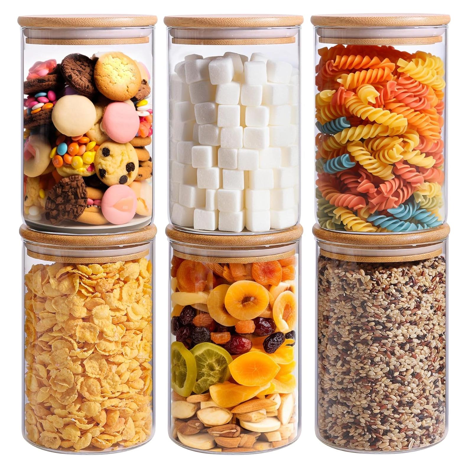 Contenedores de Almacenamiento de Vidrio ComSaf 32oz - Juego de 6