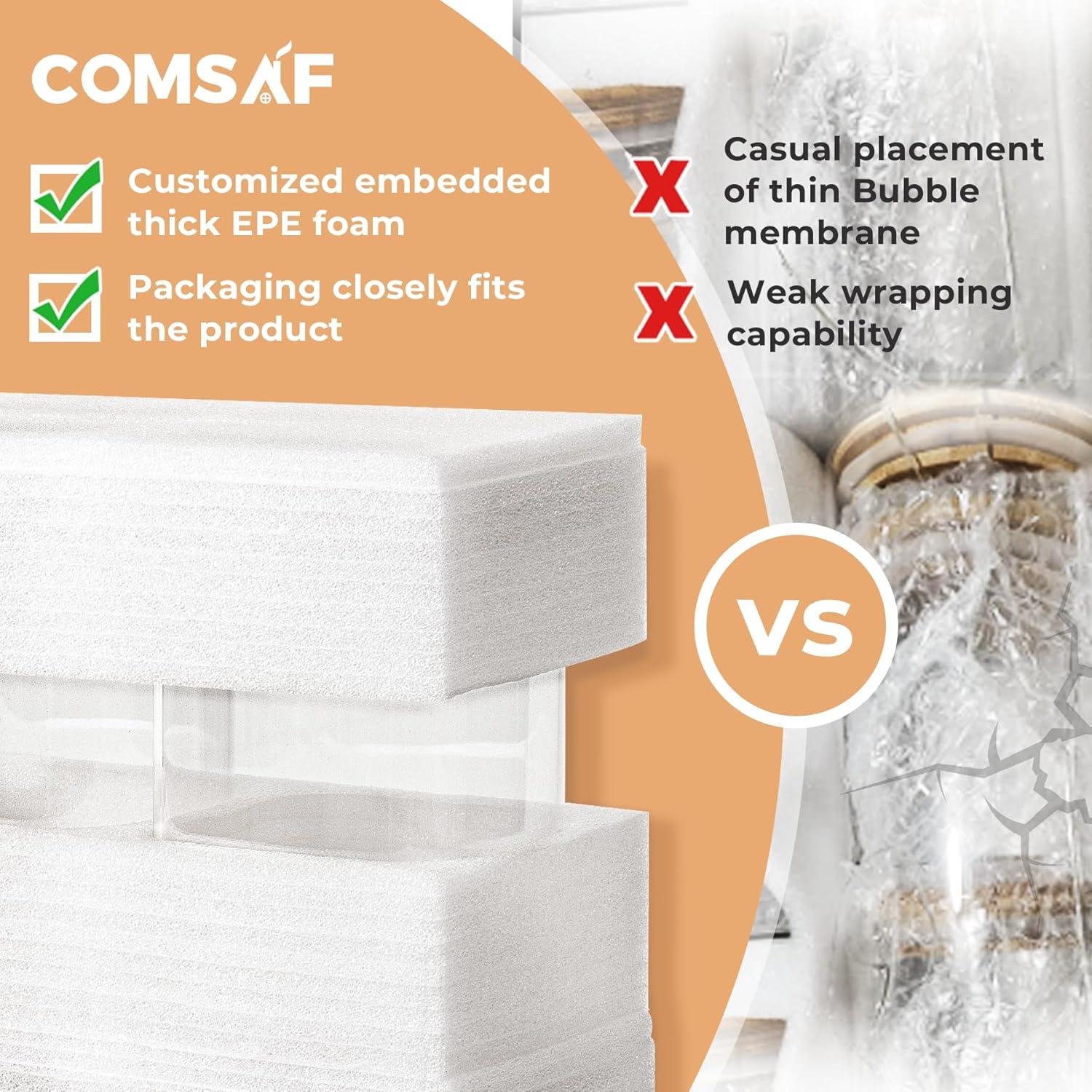 Contenedores de Almacenamiento de Vidrio ComSaf 32oz - Juego de 6