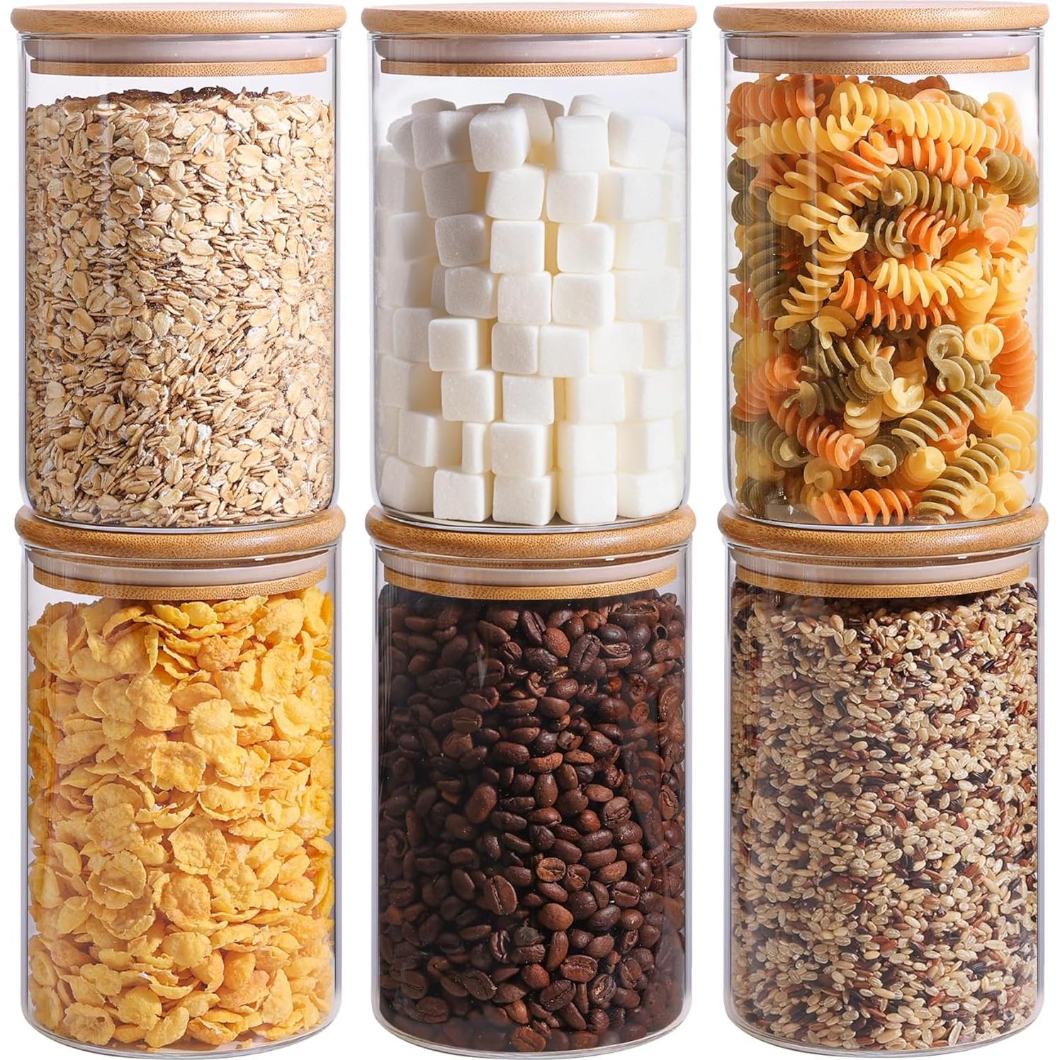 Contenedores de Almacenamiento de Vidrio ComSaf 32oz - Juego de 6