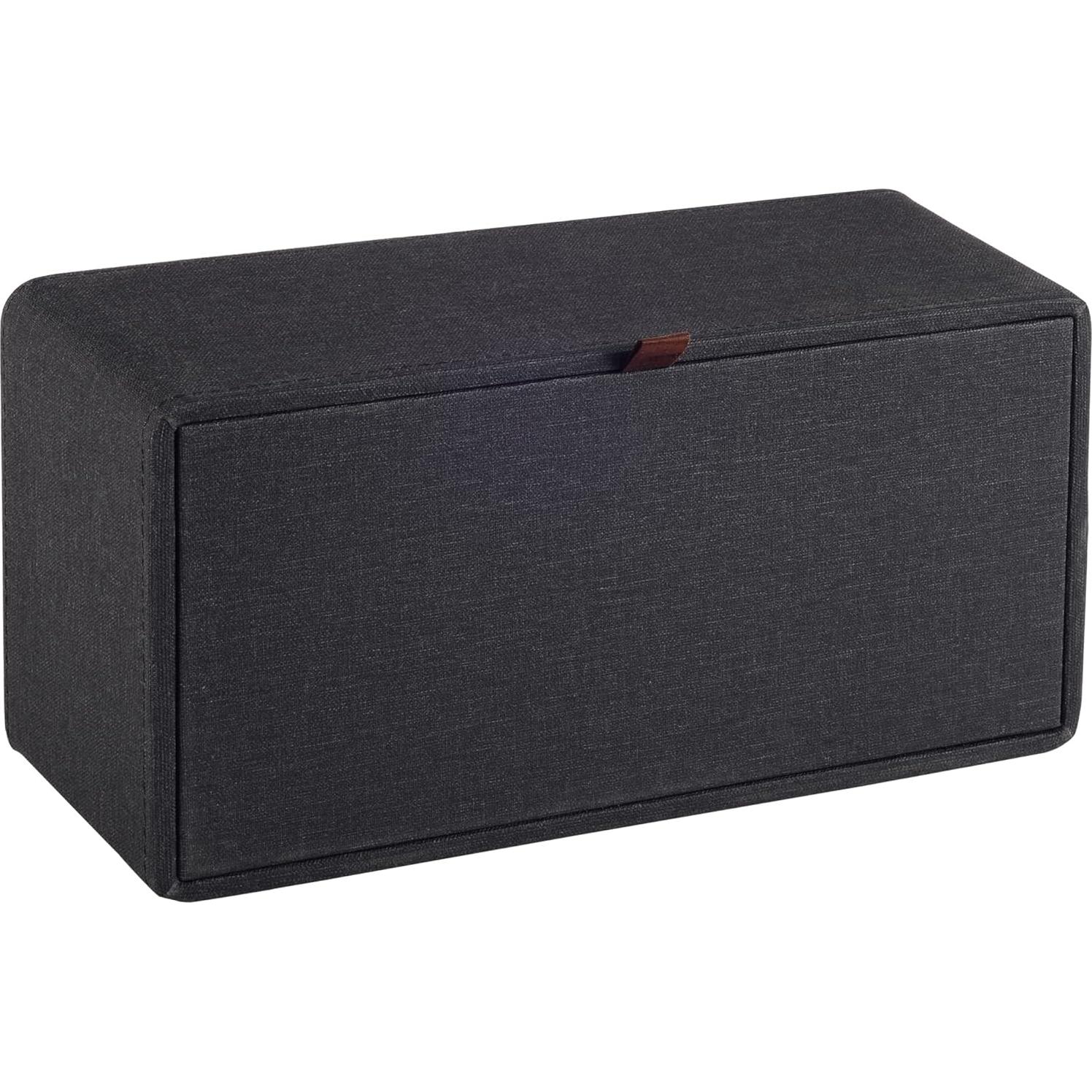 Soporte para Caja de Tejidos RHCSZ Cuero Sintético Negro 25x13.5cm