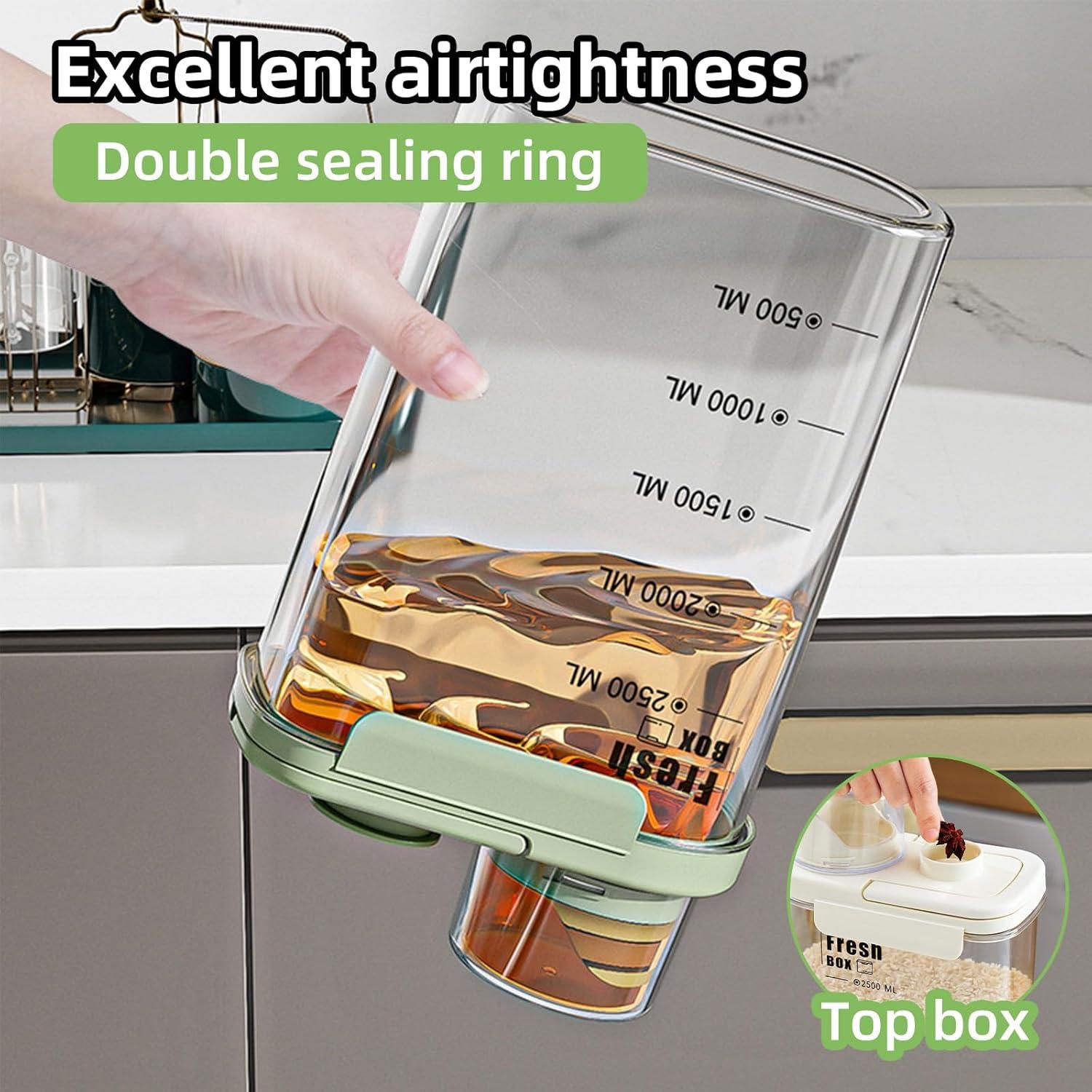 Contenedor de Almacenamiento de Grano KTBLVFN 1600ml Hermético