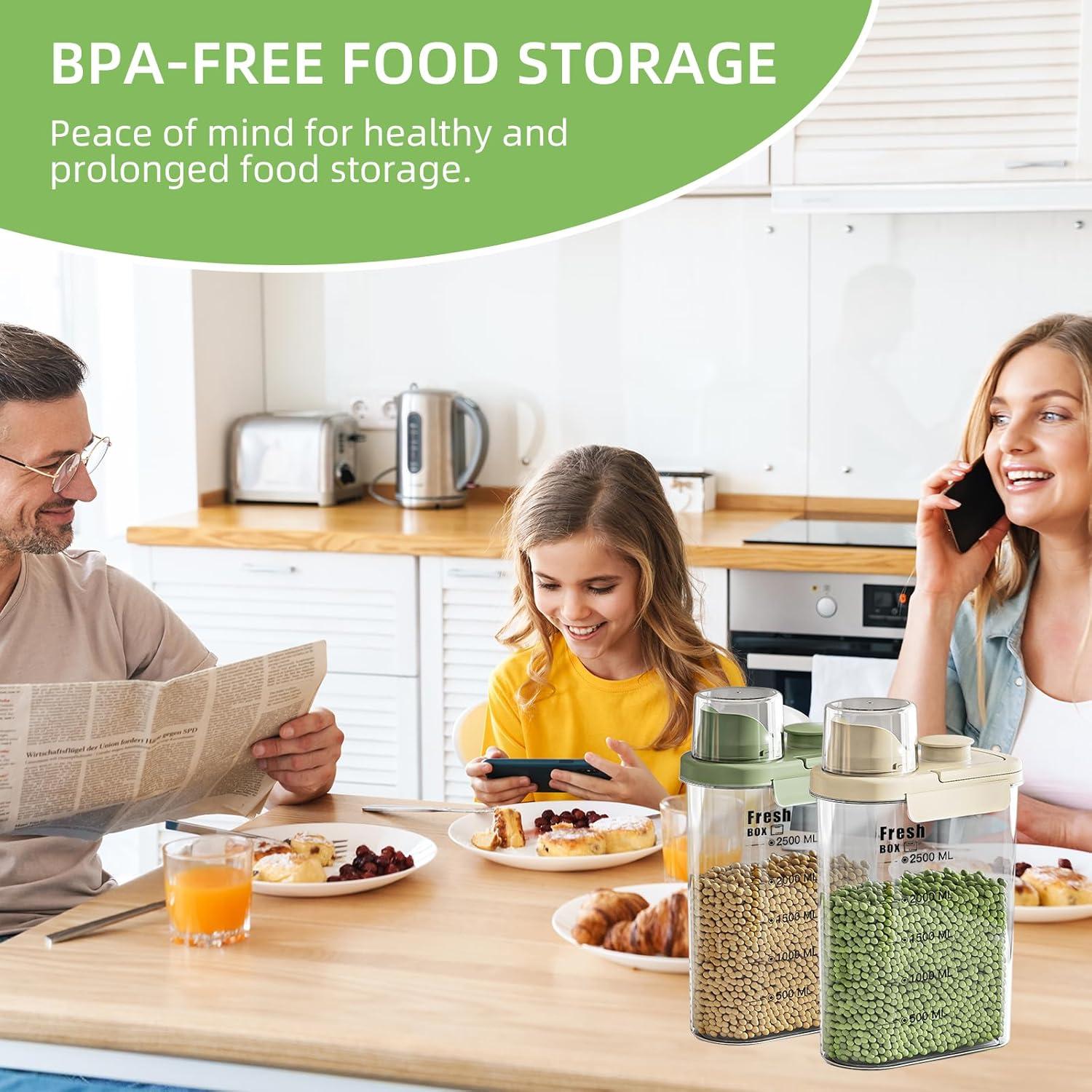 Contenedor de Almacenamiento de Grano KTBLVFN 1600ml Hermético