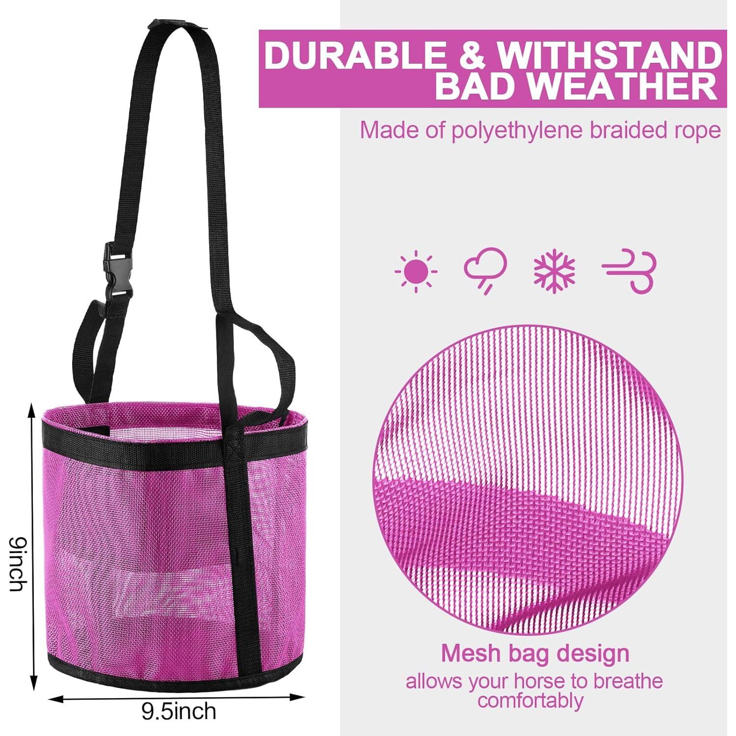 Bolsa de Alimentación para Caballos Sumind - 2 Pcs Rosa