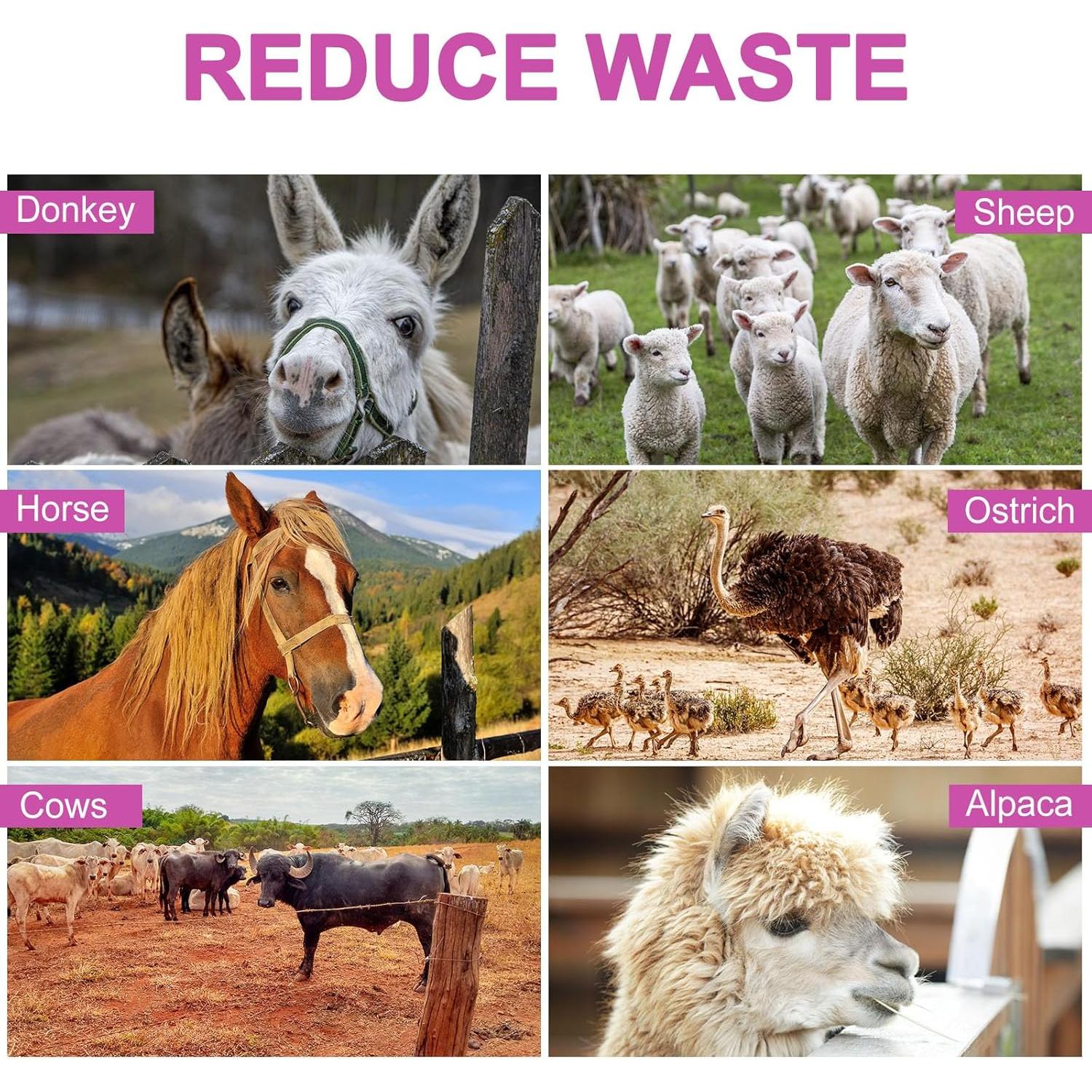 Bolsa de Alimentación para Caballos Sumind - 2 Pcs Rosa