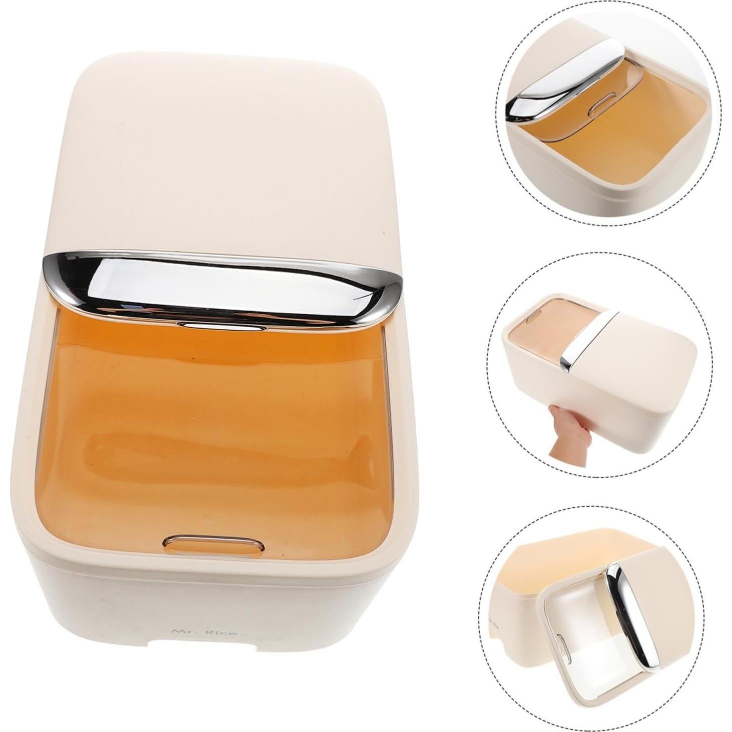 Rice Bucket Dog Food Rice Bin Flour Bin Cereal Dispenser Grain Storage Bucket for Rice Containers for Flour and Sugar Rice Storage Flour Dispenser Plastic re-usable